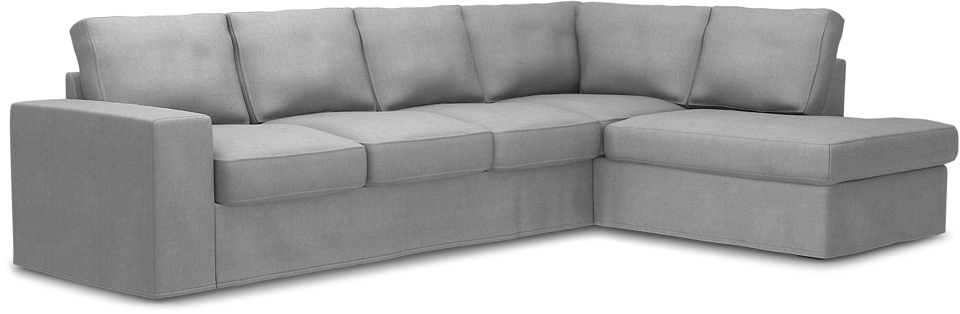 Överdrag till MIO Nevada 3-sits soffa med divan höger. Armstödstyp A, Graphite, Linne - Bemz
