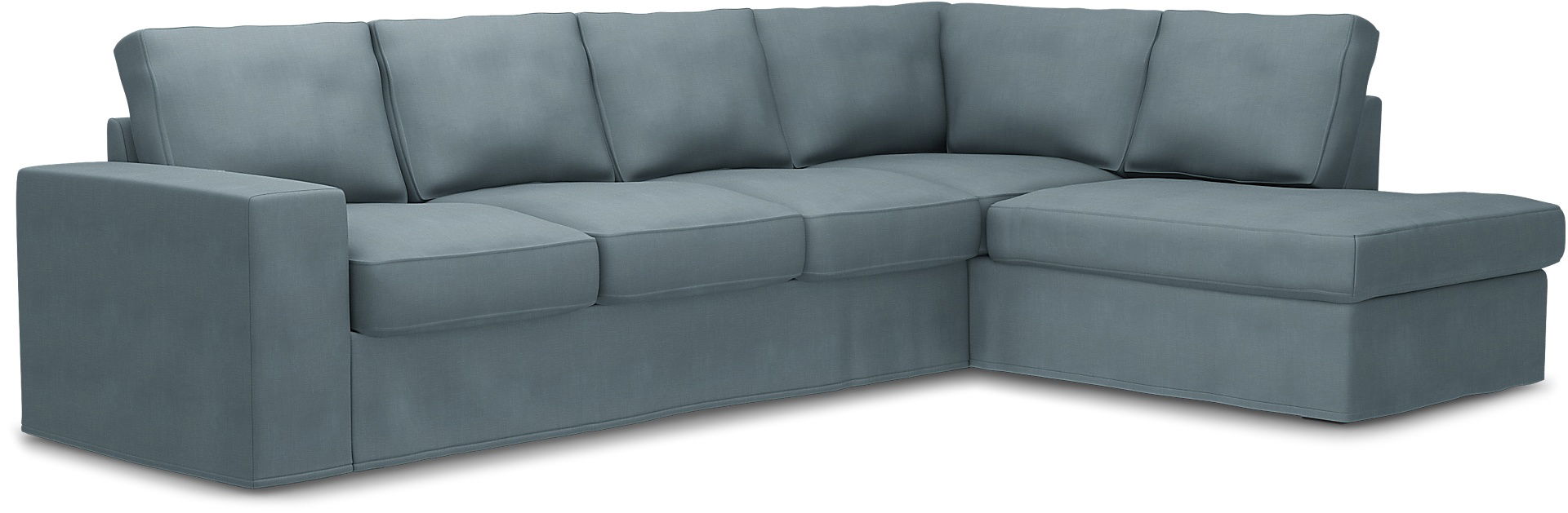 Överdrag till MIO Nevada 3-sits soffa med divan höger. Armstödstyp A, Dusk, Linne - Bemz