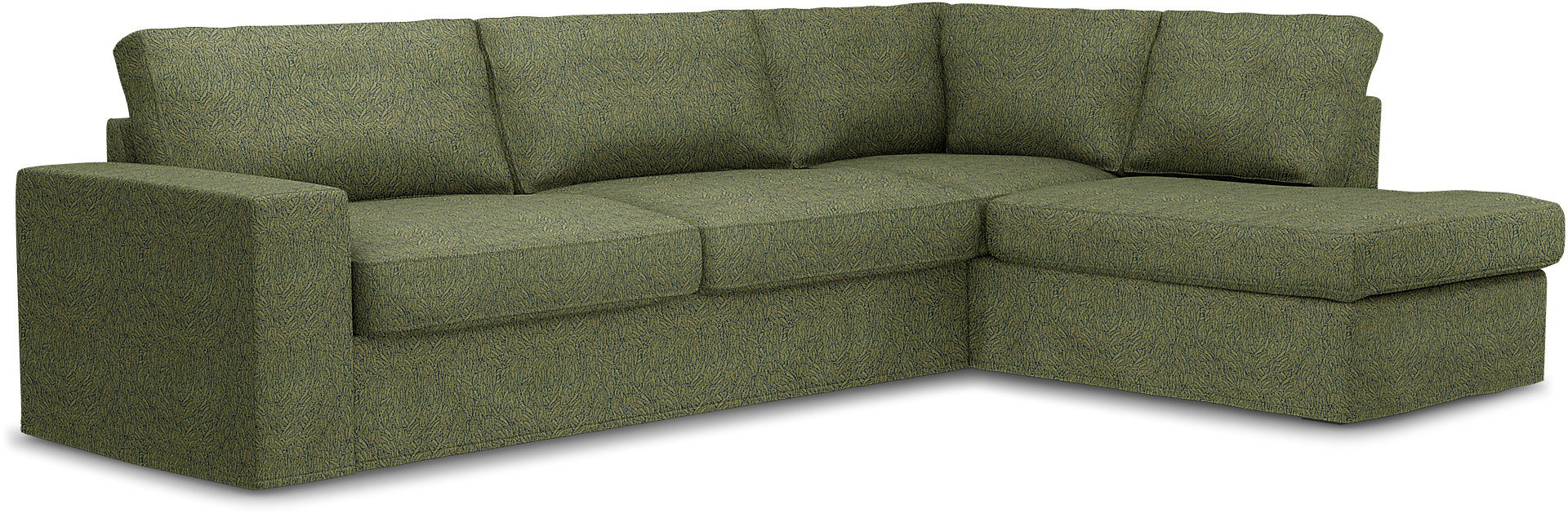 Överdrag till MIO Nevada 3-sits soffa med divan höger. Armstödstyp A, Green, BEMZ NATURE'S PALETTE COLLECTION - Bemz