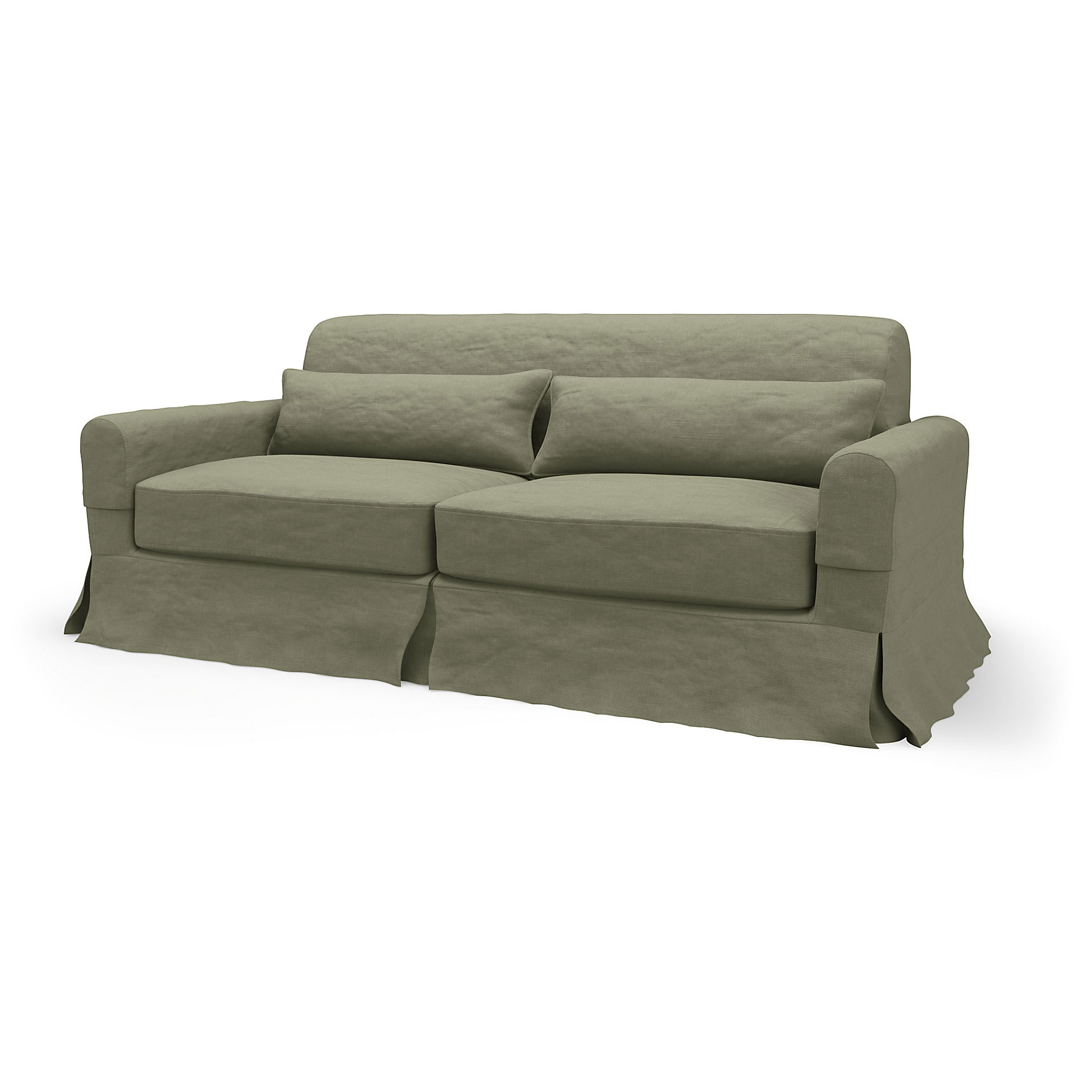IKEA - Nikkala 3 Seater Sofa Cover, Sage, Linen - Bemz