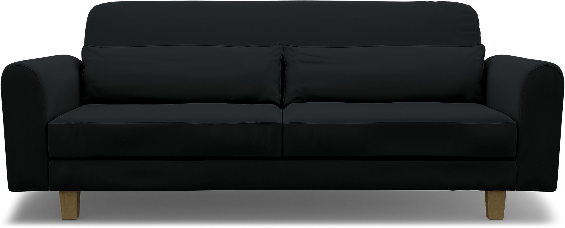 IKEA - Nikkala 3 Seater Sofa Cover, Jet Black, Cotton - Bemz
