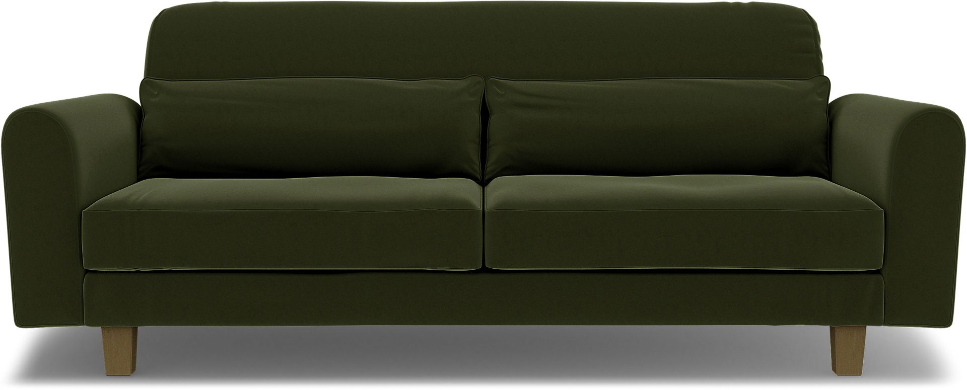 IKEA - Nikkala 3 Seater Sofa Cover, Moss, Velvet - Bemz