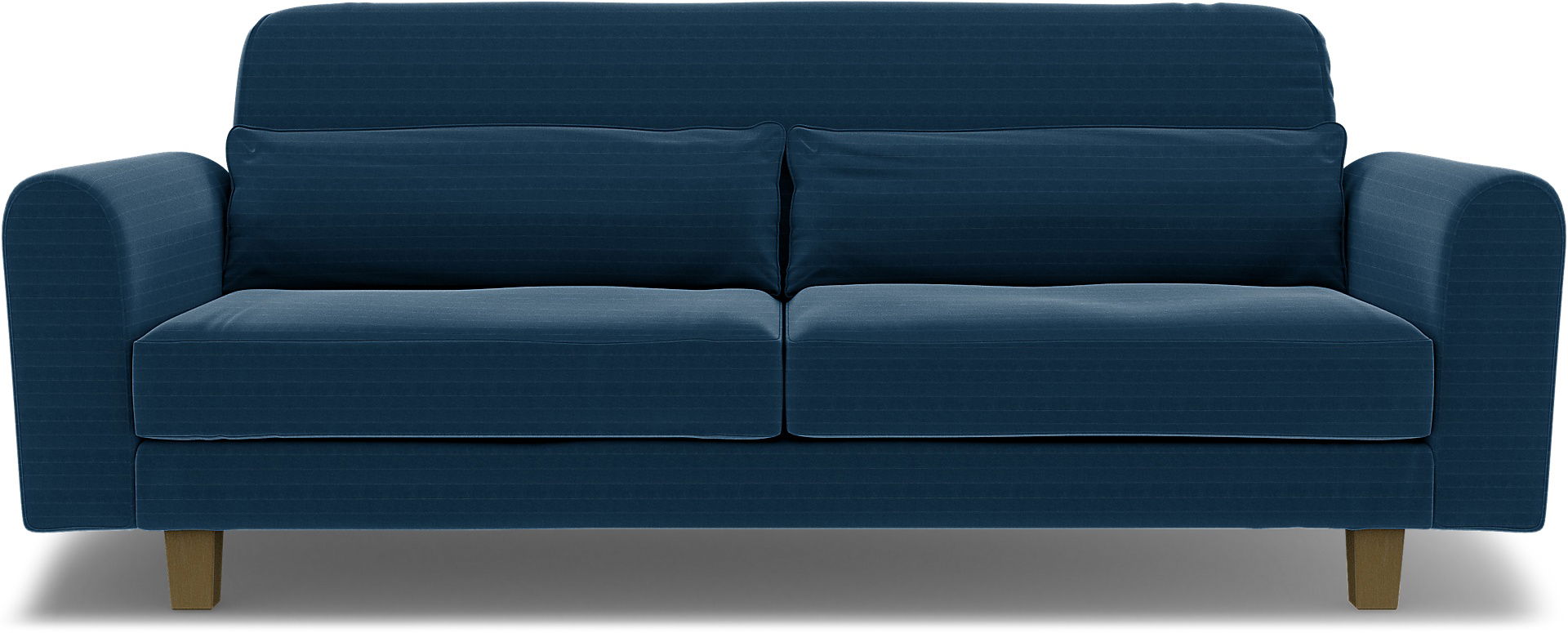 IKEA - Nikkala 3 Seater Sofa Cover, Denim Blue, Velvet - Bemz