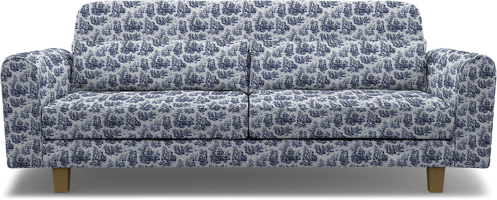 IKEA - Nikkala 3 Seater Sofa Cover, Dark Blue, Bouclé & Texture - Bemz