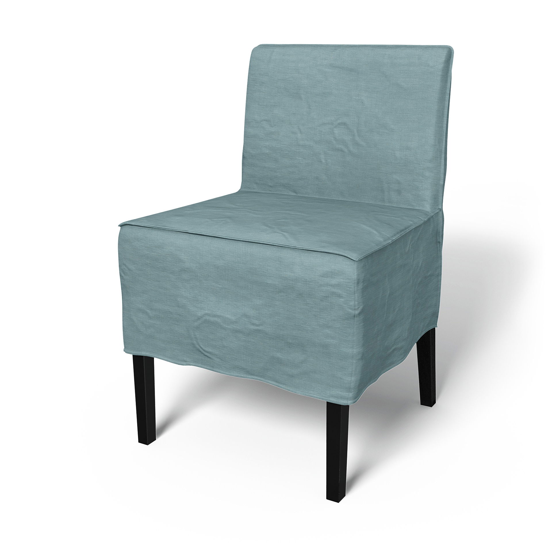 IKEA - Nils Dining Chair Cover, Dusty Blue, Linen - Bemz