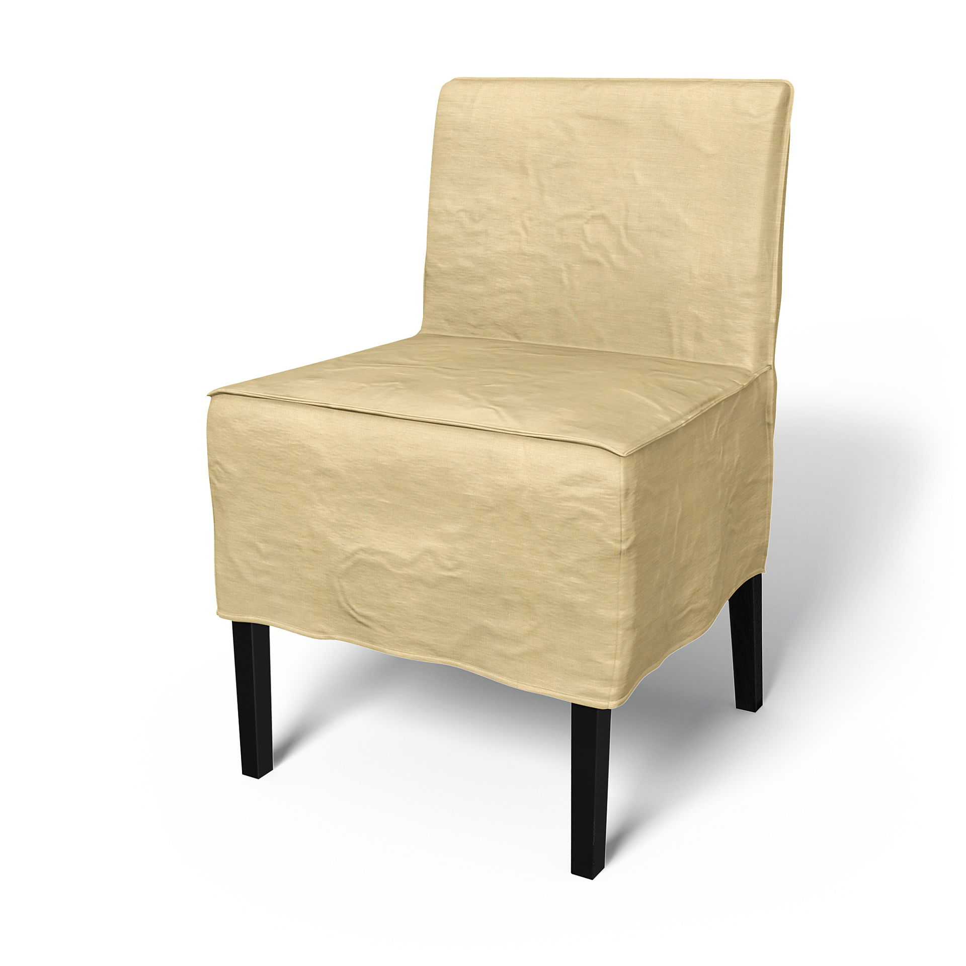 IKEA - Nils Dining Chair Cover, Soft Yellow, Linen - Bemz