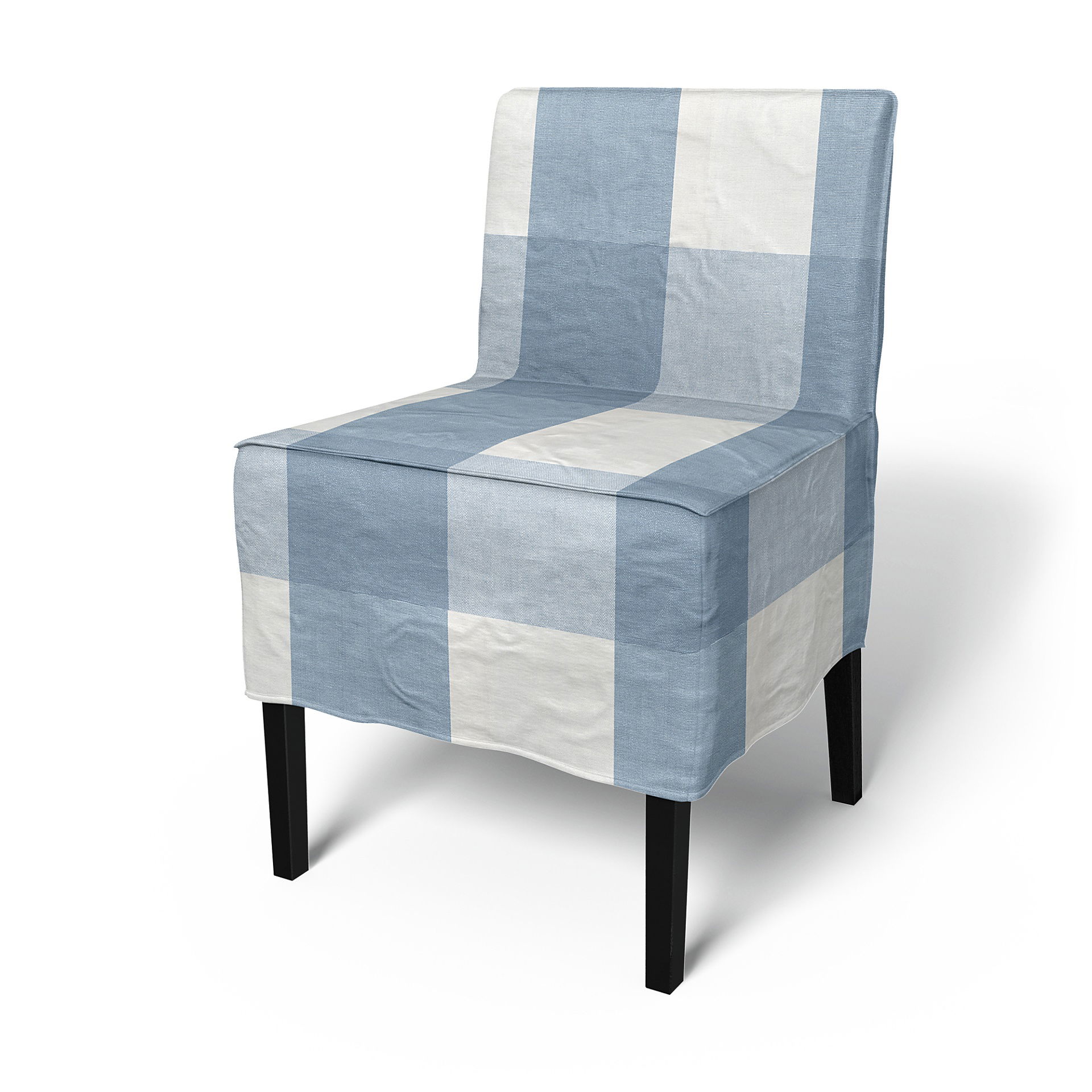 IKEA - Nils Dining Chair Cover, Sky Blue, Linen - Bemz