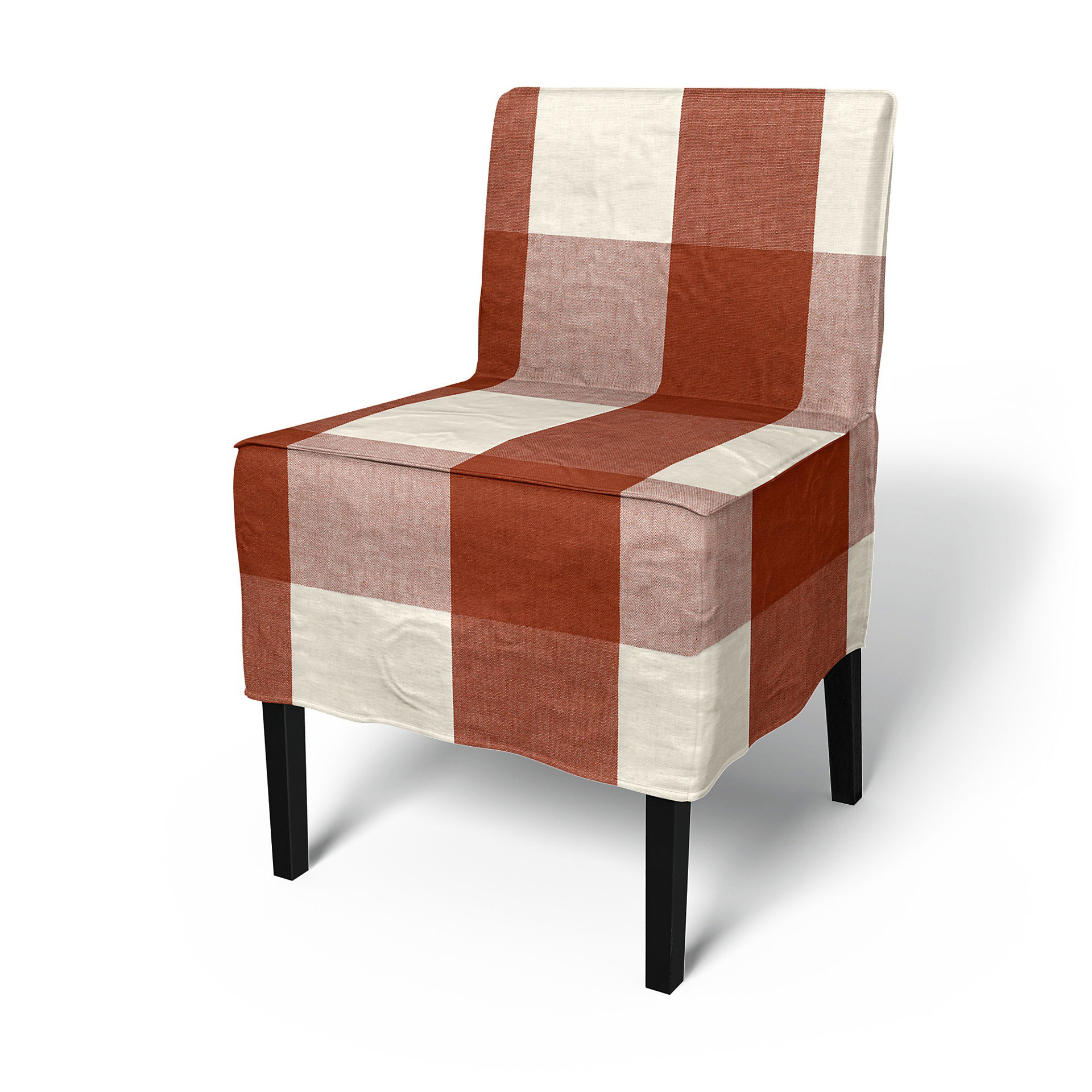 IKEA - Nils Dining Chair Cover, Terracotta, Linen - Bemz