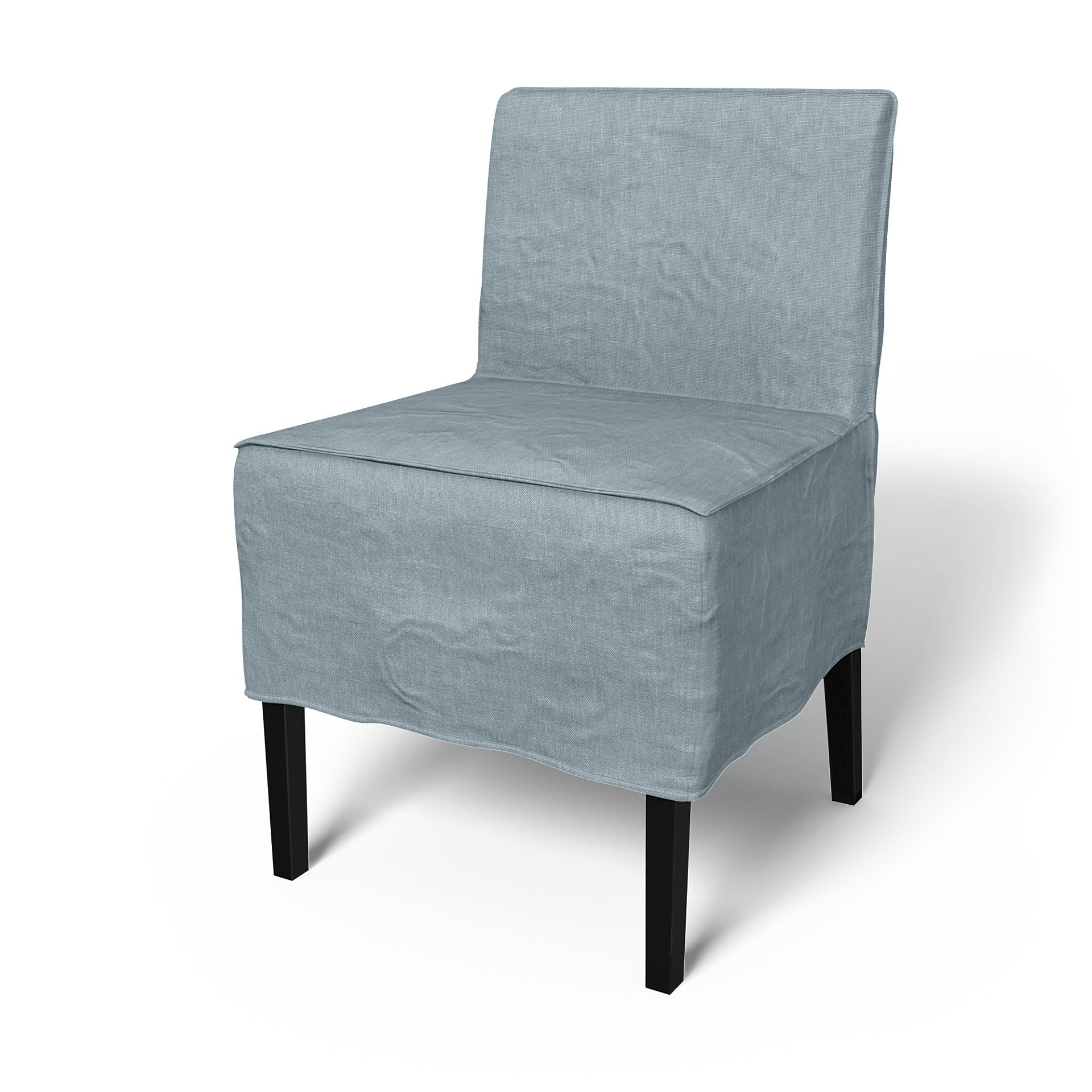 IKEA - Nils Dining Chair Cover, Dusty Blue, Linen - Bemz