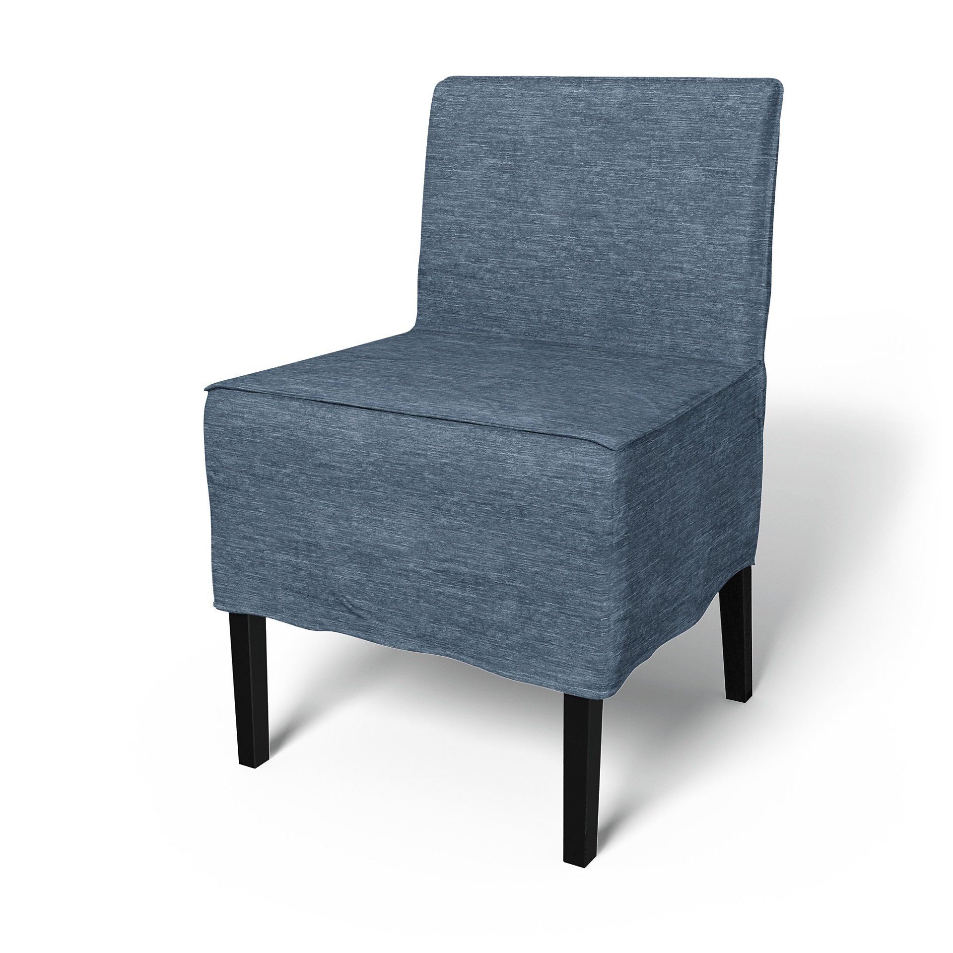 IKEA - Nils Dining Chair Cover, Mineral Blue, Velvet - Bemz