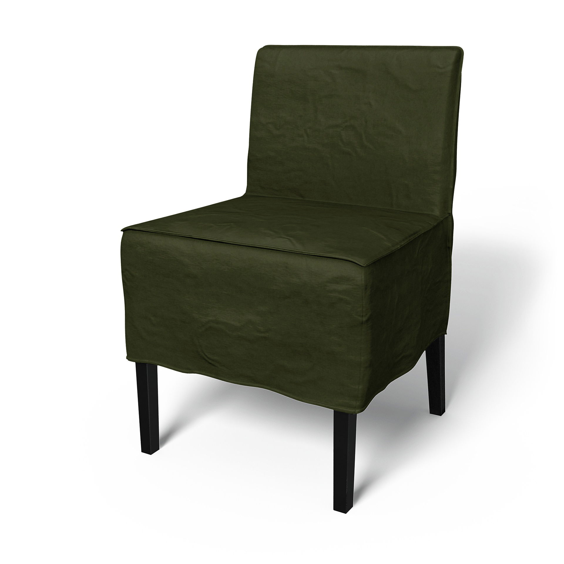 IKEA - Nils Dining Chair Cover, Moss, Velvet - Bemz