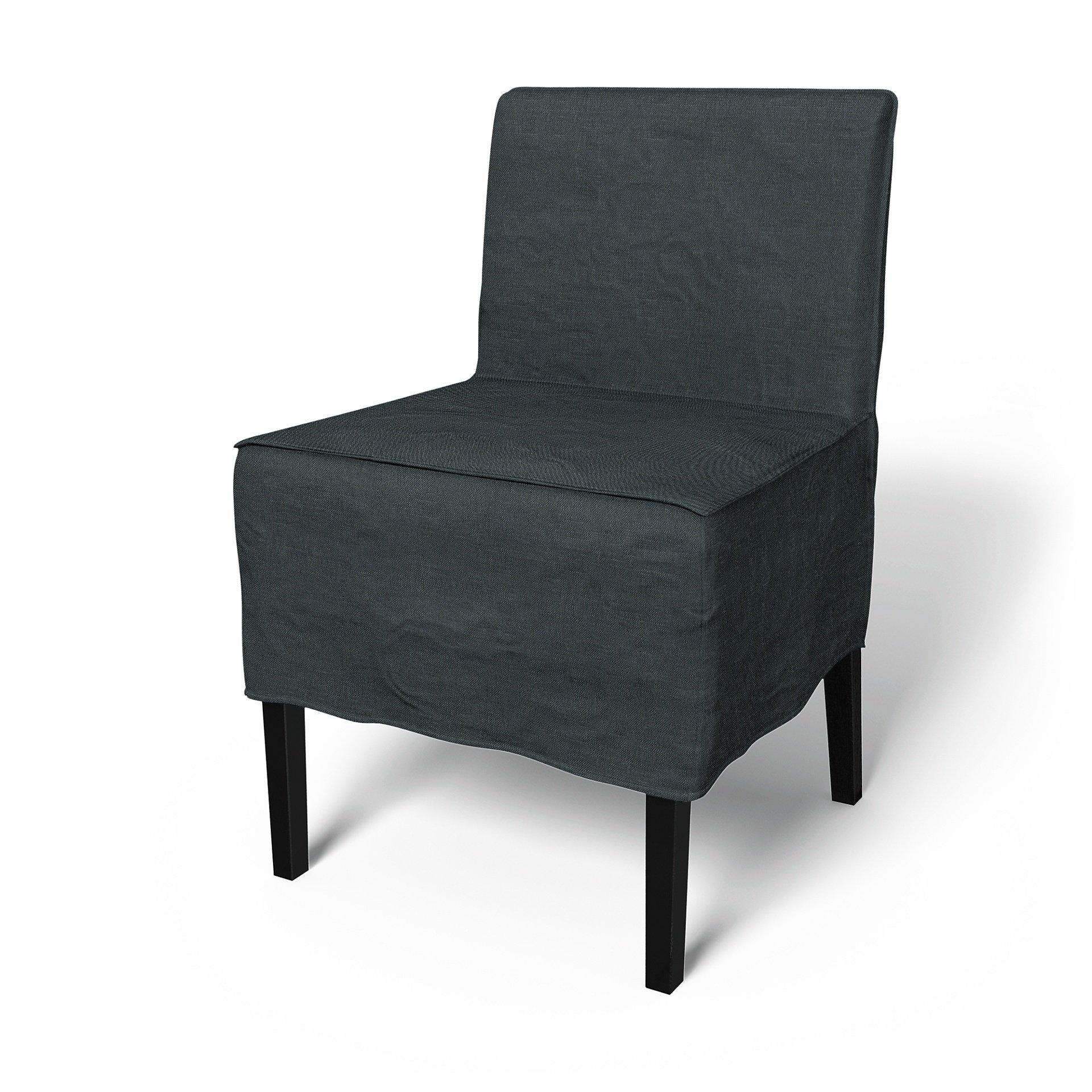 IKEA - Nils Dining Chair Cover, Graphite Grey, Linen - Bemz