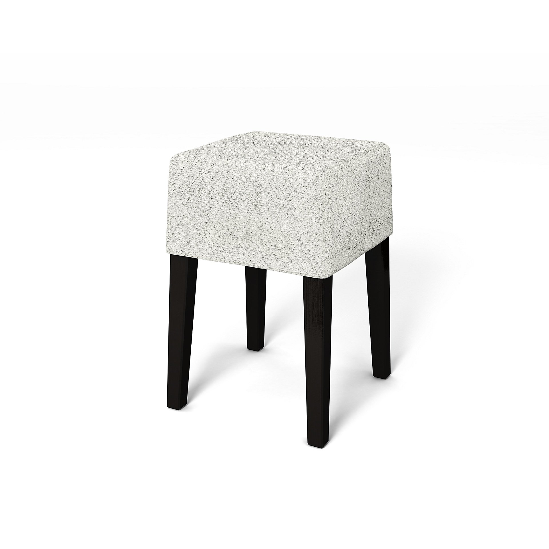 IKEA - Nils Stool Cover, Ivory, Boucle & Texture - Bemz