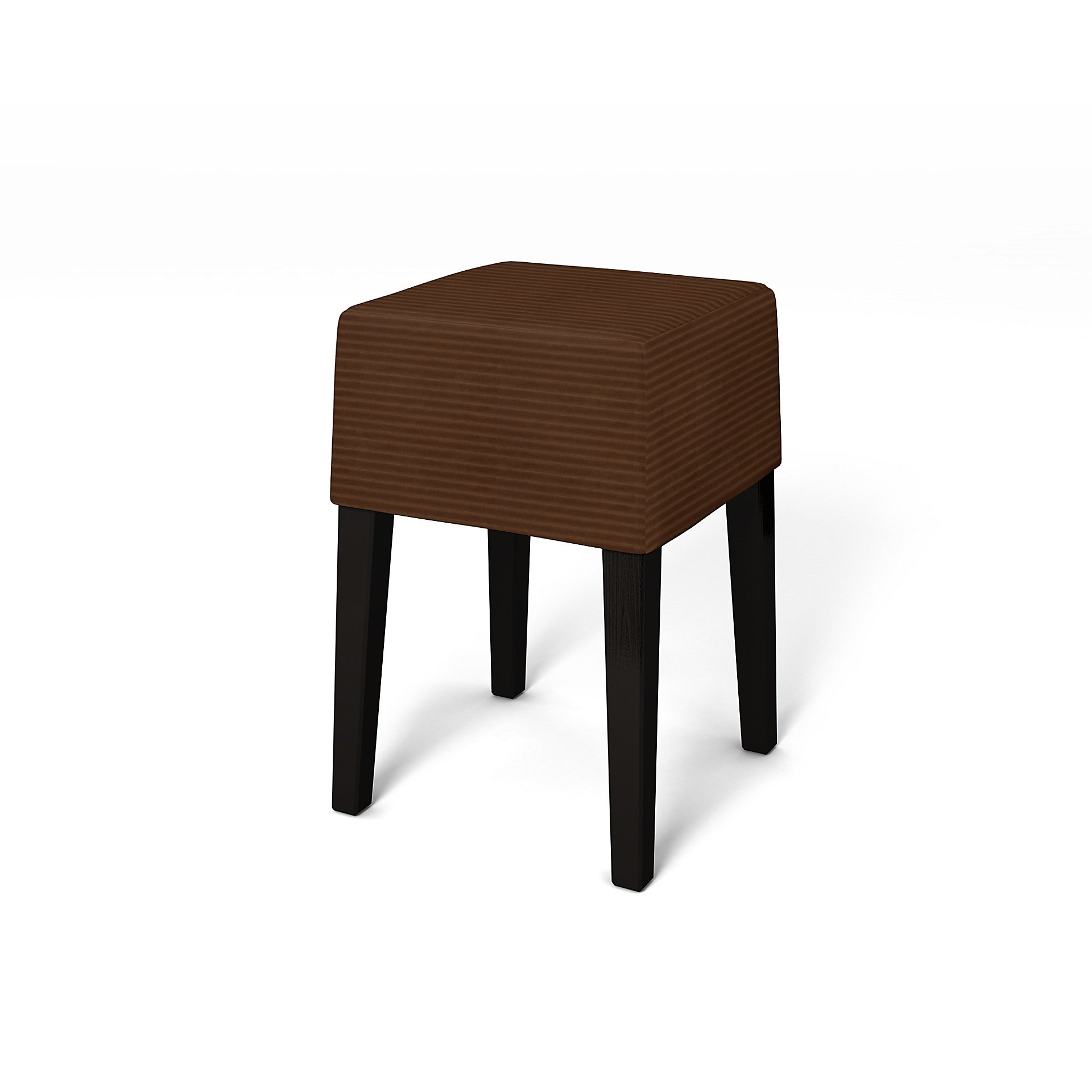 IKEA - Nils Stool Cover, Chocolate Brown, Corduroy - Bemz