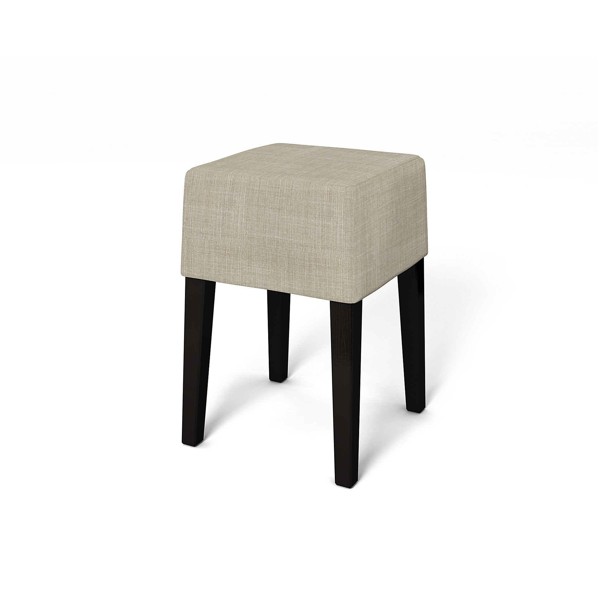 IKEA - Nils Stool Cover, Sand Beige, Boucle & Texture - Bemz