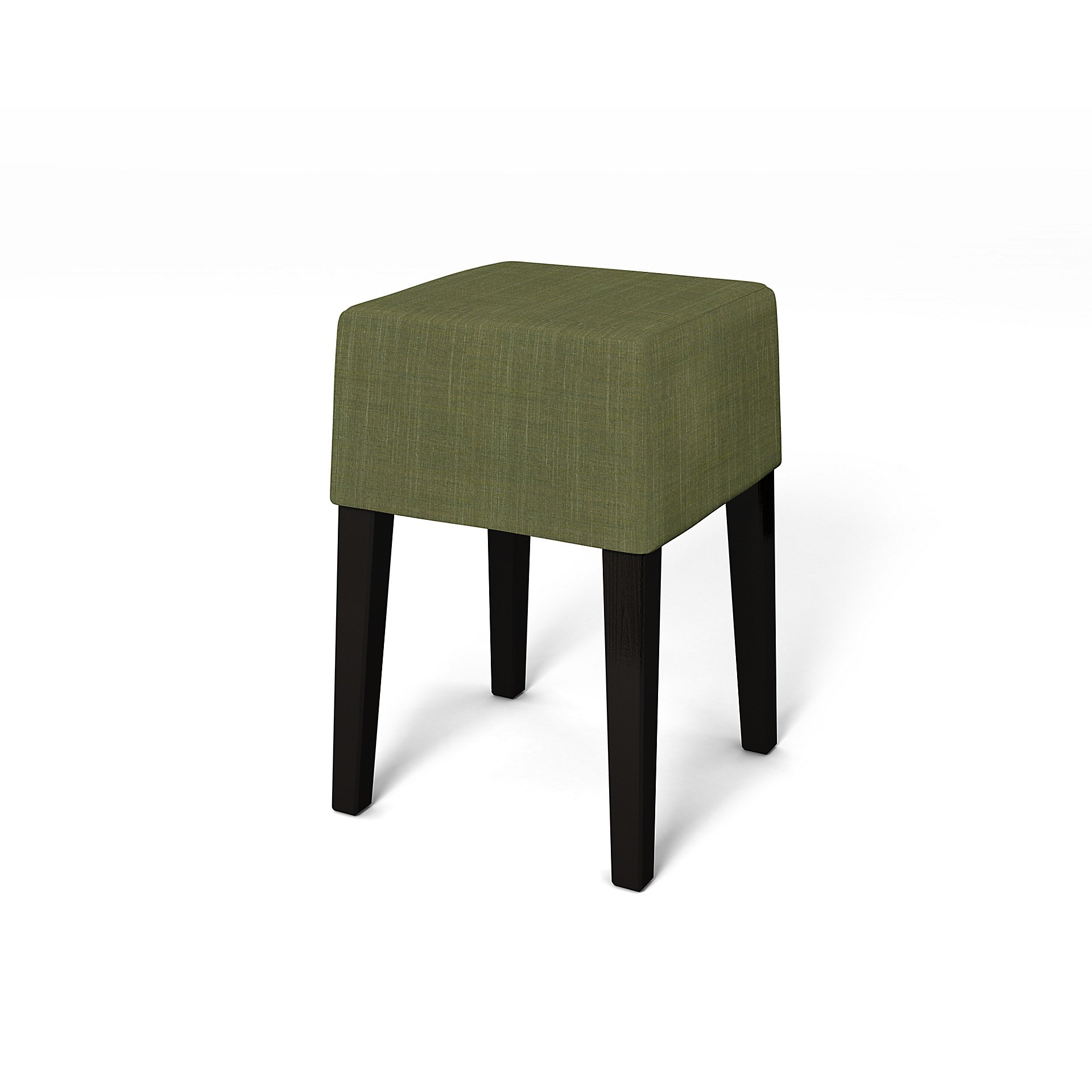 IKEA - Nils Stool Cover, Moss Green, Boucle & Texture - Bemz