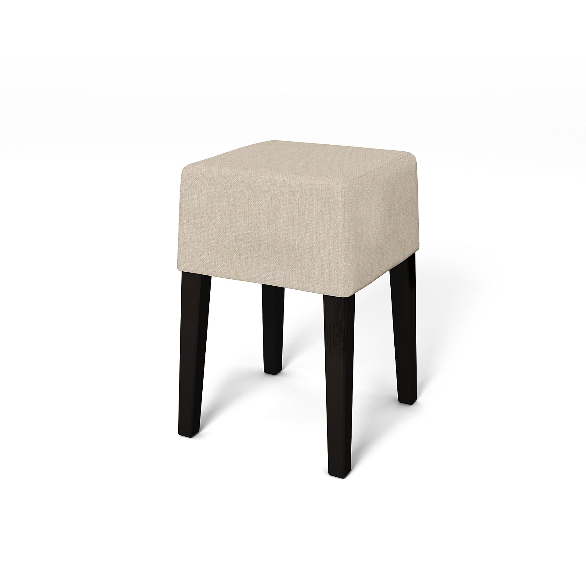 IKEA - Nils Stool Cover, Natural, Boucle & Texture - Bemz