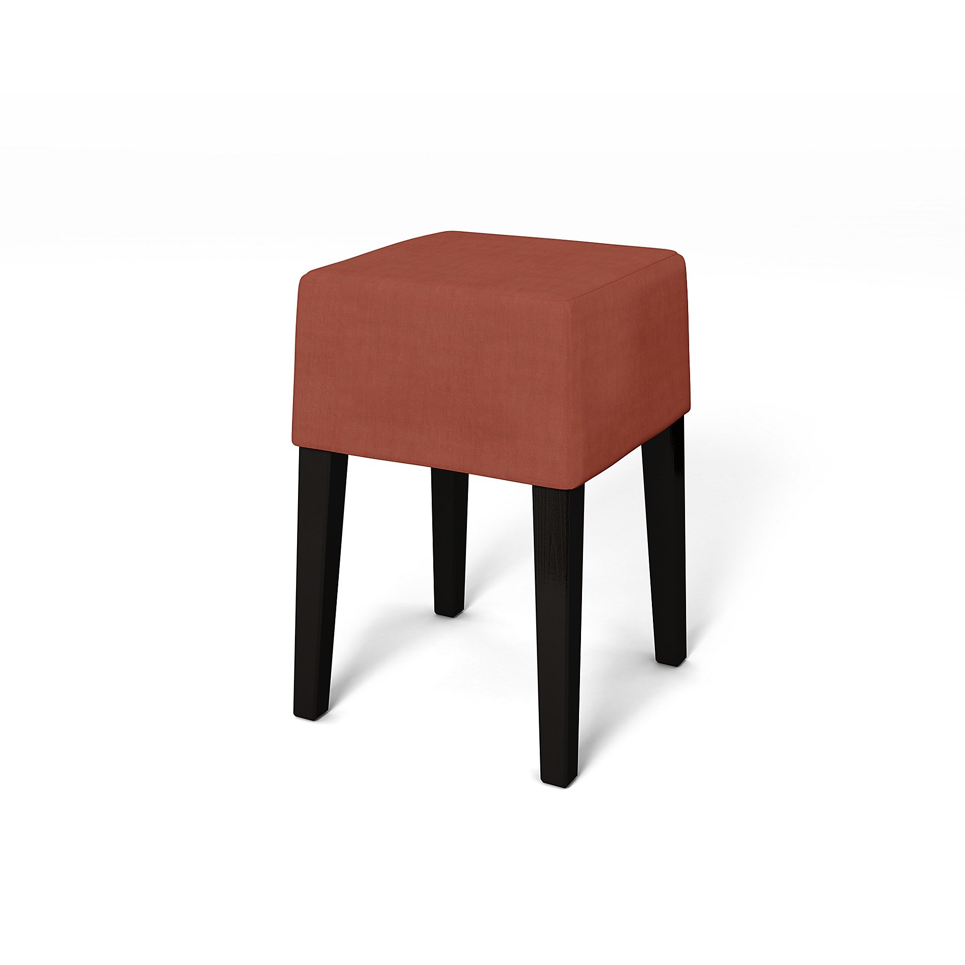IKEA - Nils Stool Cover, Terracotta, Linen - Bemz