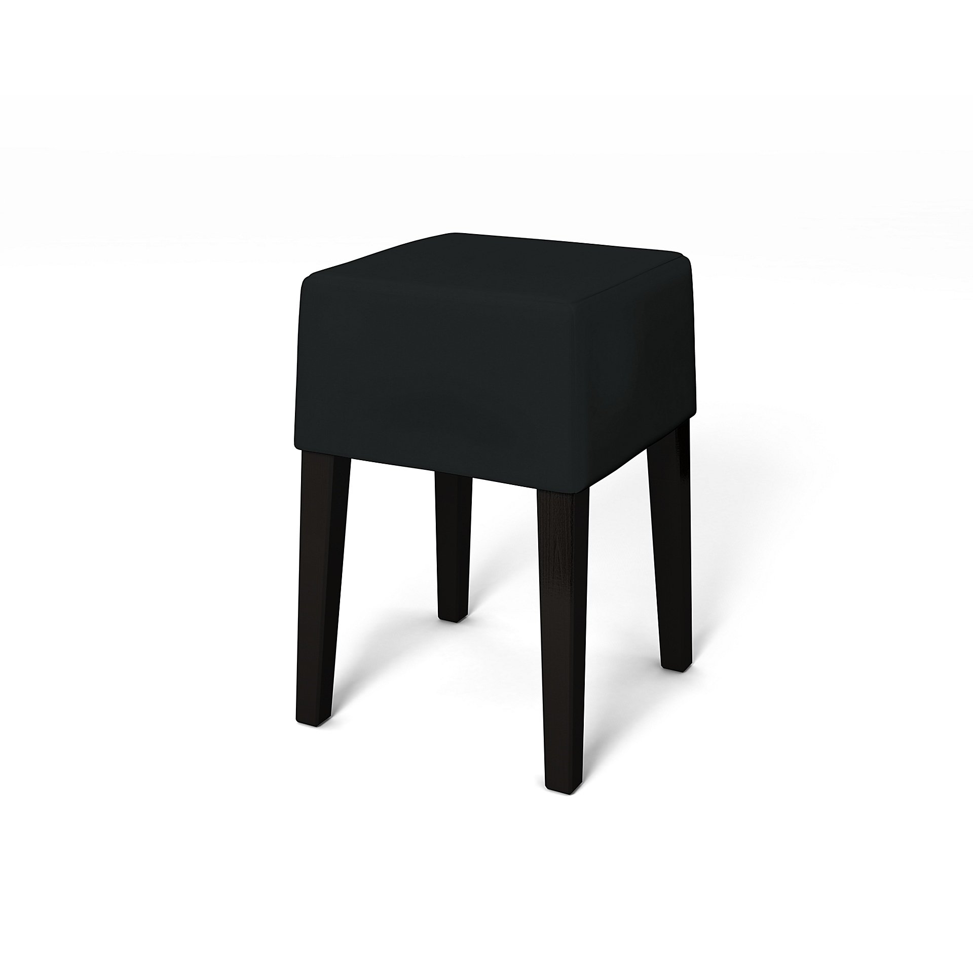 IKEA - Nils Stool Cover, Jet Black, Cotton - Bemz