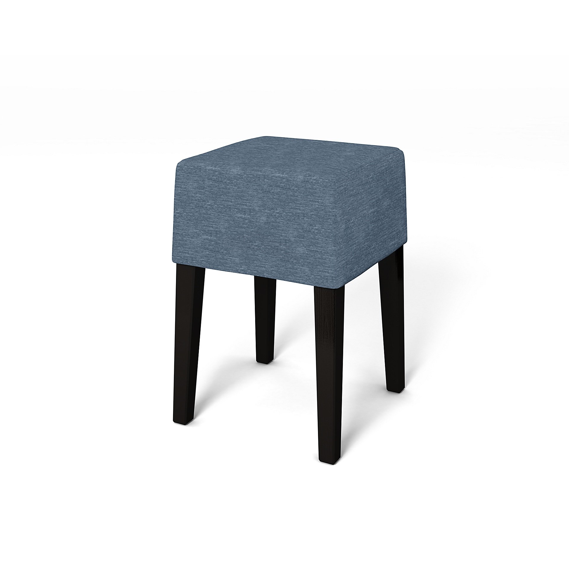 IKEA - Nils Stool Cover, Mineral Blue, Velvet - Bemz