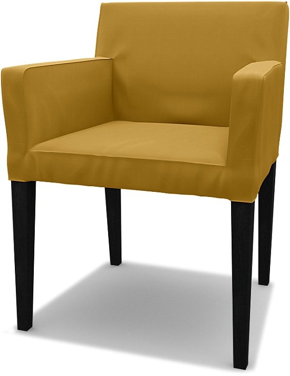 IKEA - Nils Dining Chair with Armrests Cover, Honey Mustard, Cotton - Bemz