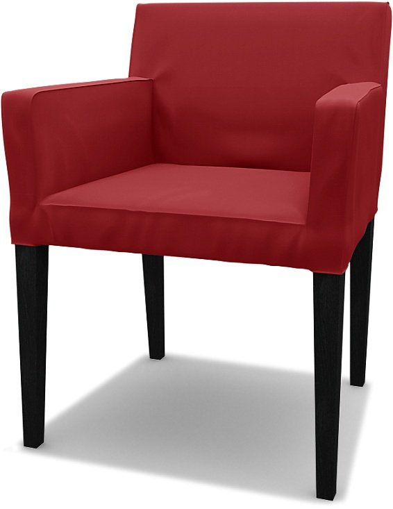 IKEA - Nils Dining Chair with Armrests Cover, Scarlet Red, Cotton - Bemz