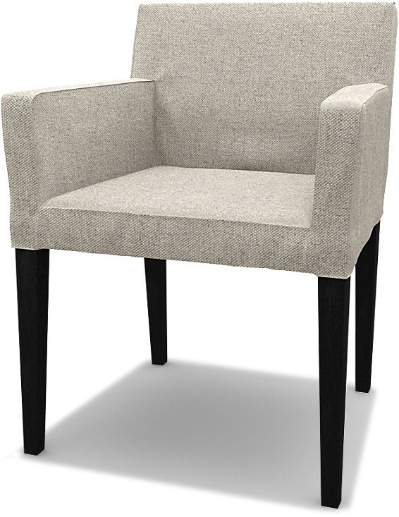 IKEA - Housse de chaise à accoudoirs Nils, Silver Grey, Conscious - Bemz