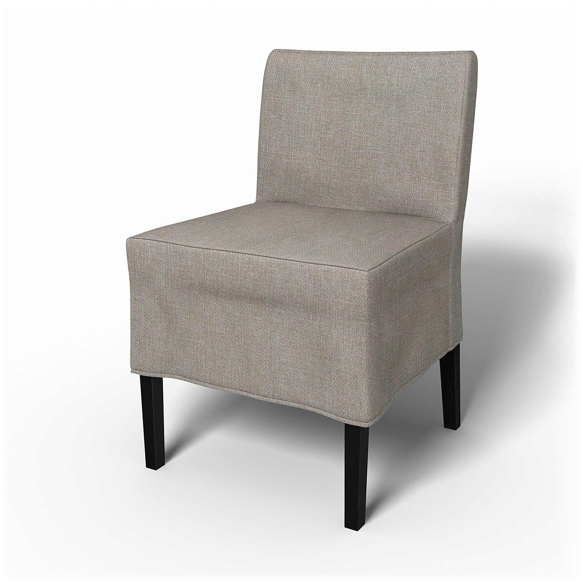 IKEA - Nils Dining Chair Cover, Greige, Boucle & Texture - Bemz