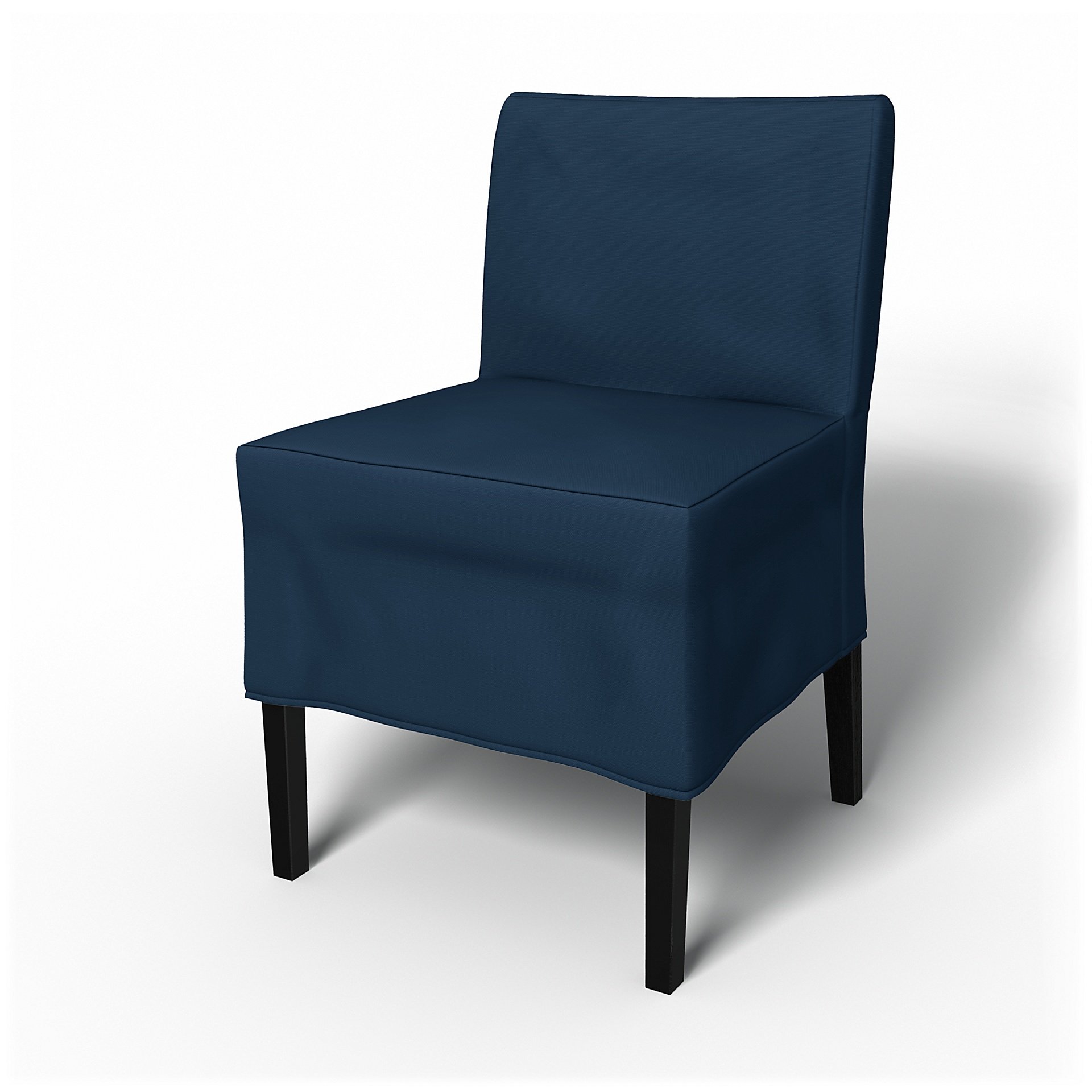 IKEA - Nils Dining Chair Cover, Deep Navy Blue, Cotton - Bemz