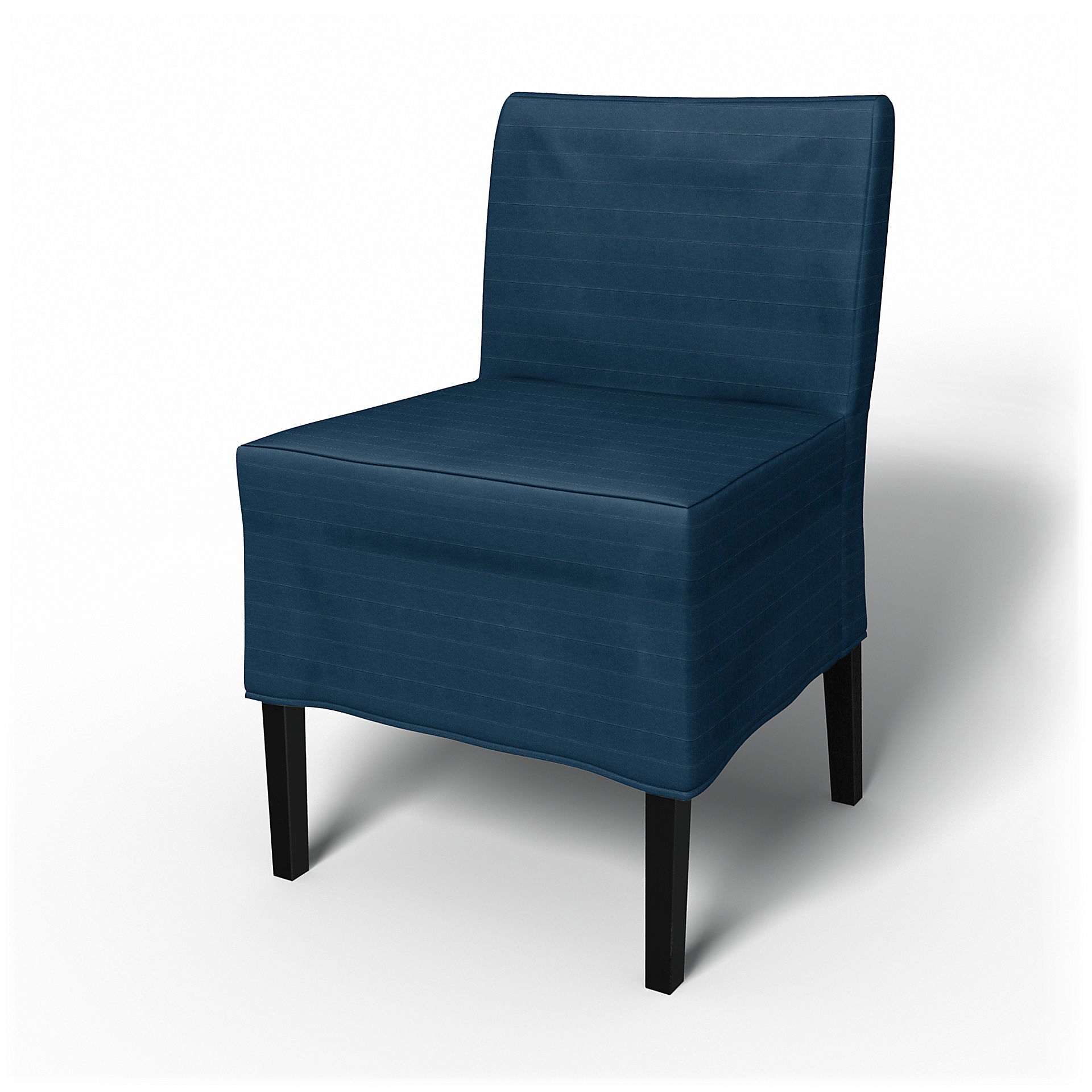 IKEA - Nils Dining Chair Cover, Denim Blue, Velvet - Bemz