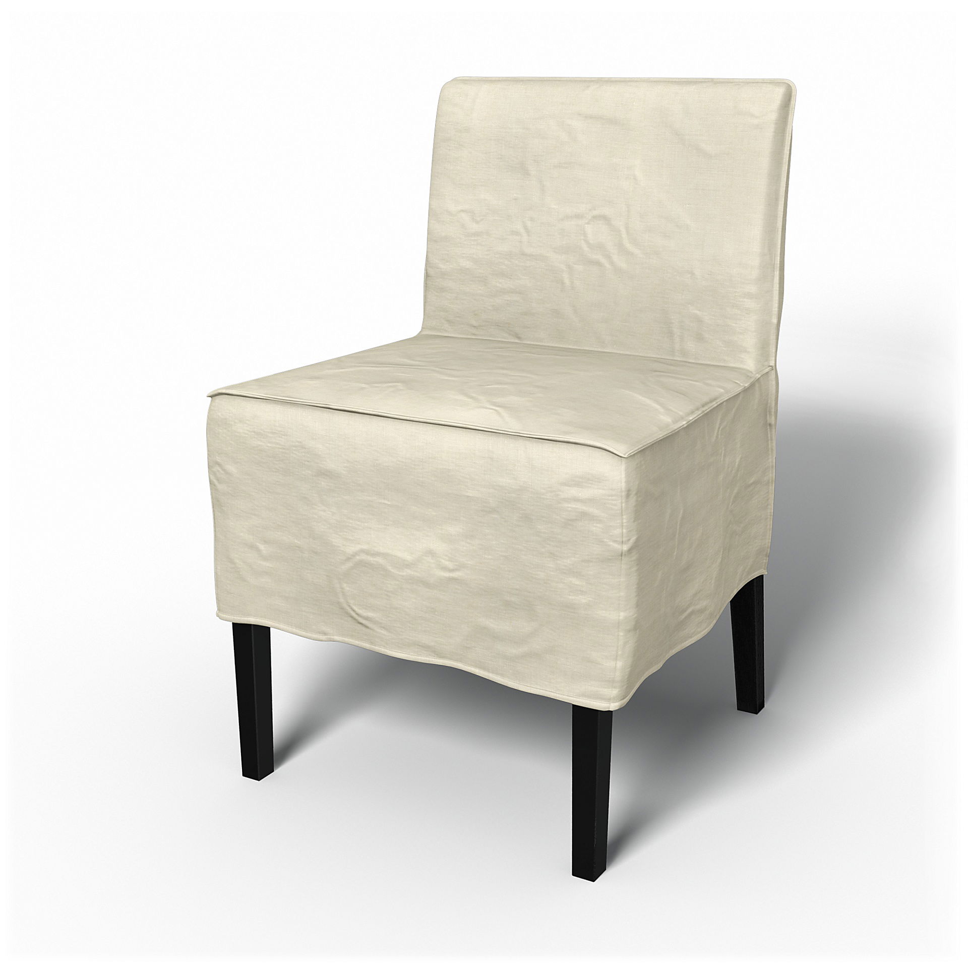 IKEA - Nils Dining Chair Cover, White, Linen - Bemz