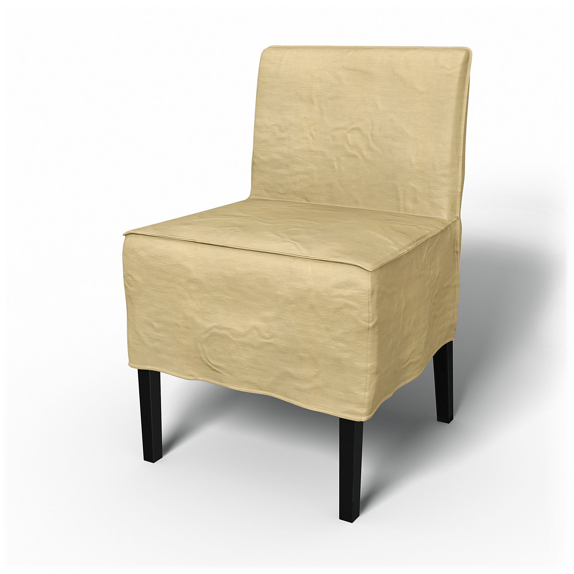IKEA - Nils Dining Chair Cover, Soft Yellow, Linen - Bemz