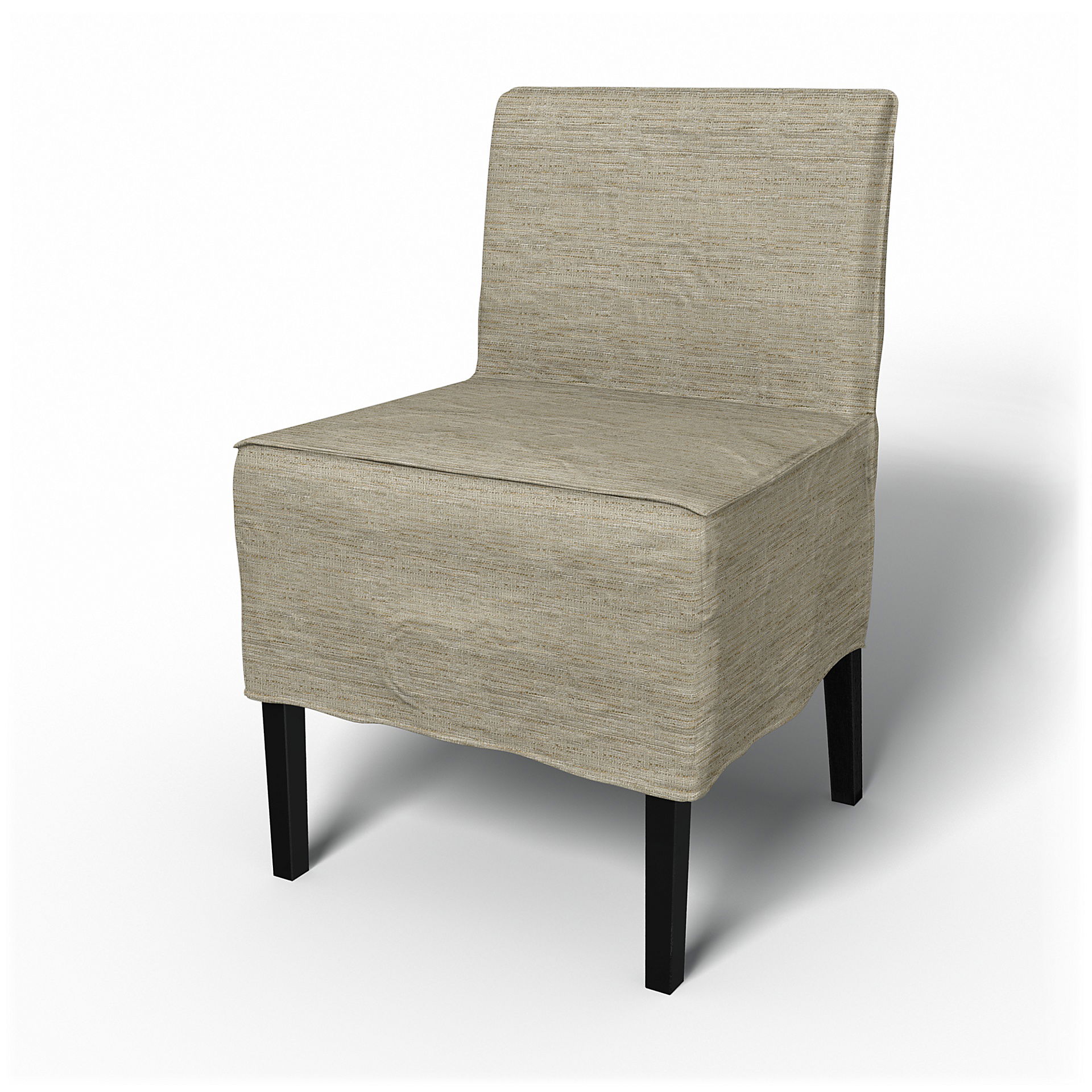 IKEA - Nils Dining Chair Cover, Light Sand, Bouclé & Texture - Bemz