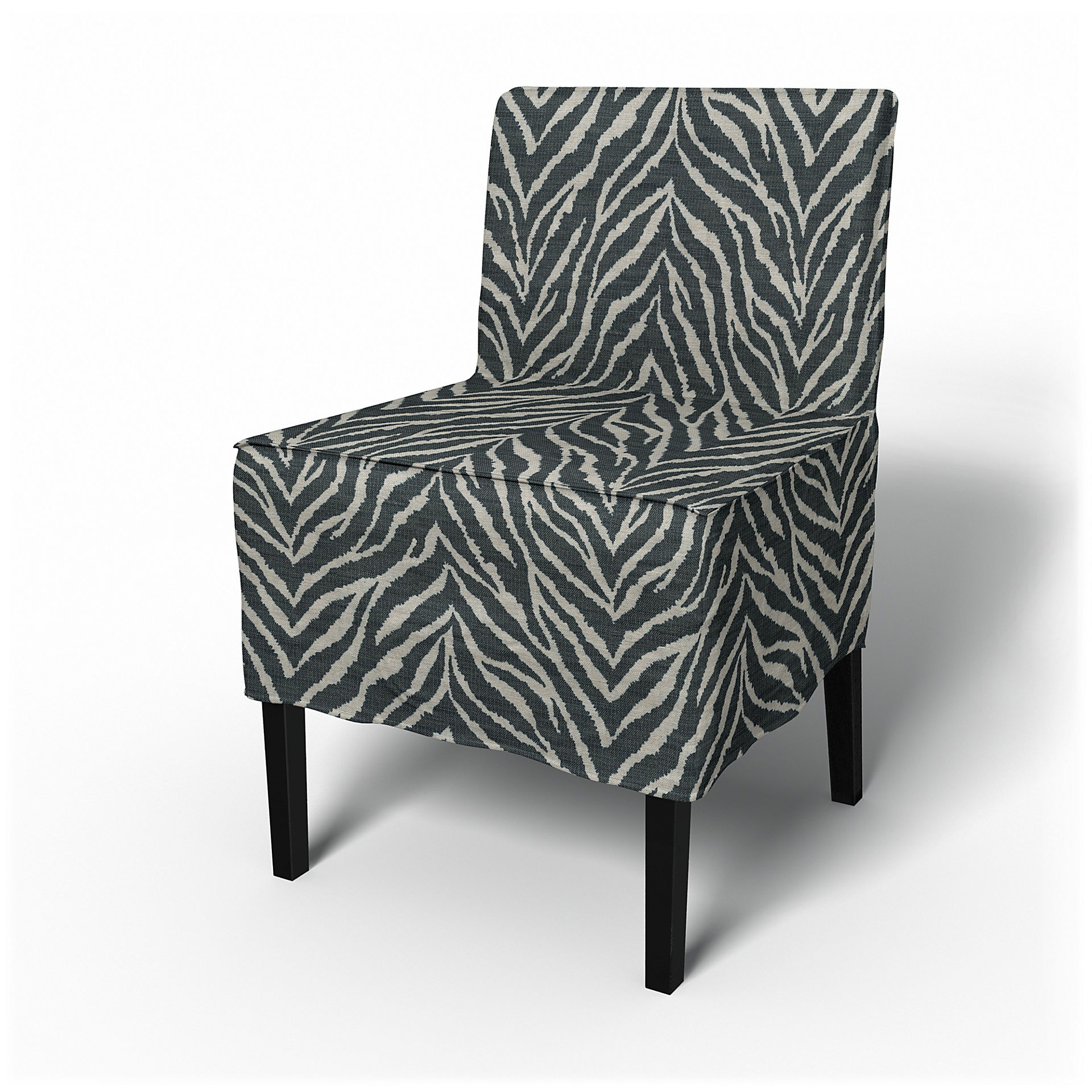 IKEA - Nils Dining Chair Cover, Black/White, BEMZ NATURE'S PALETTE COLLECTION - Bemz