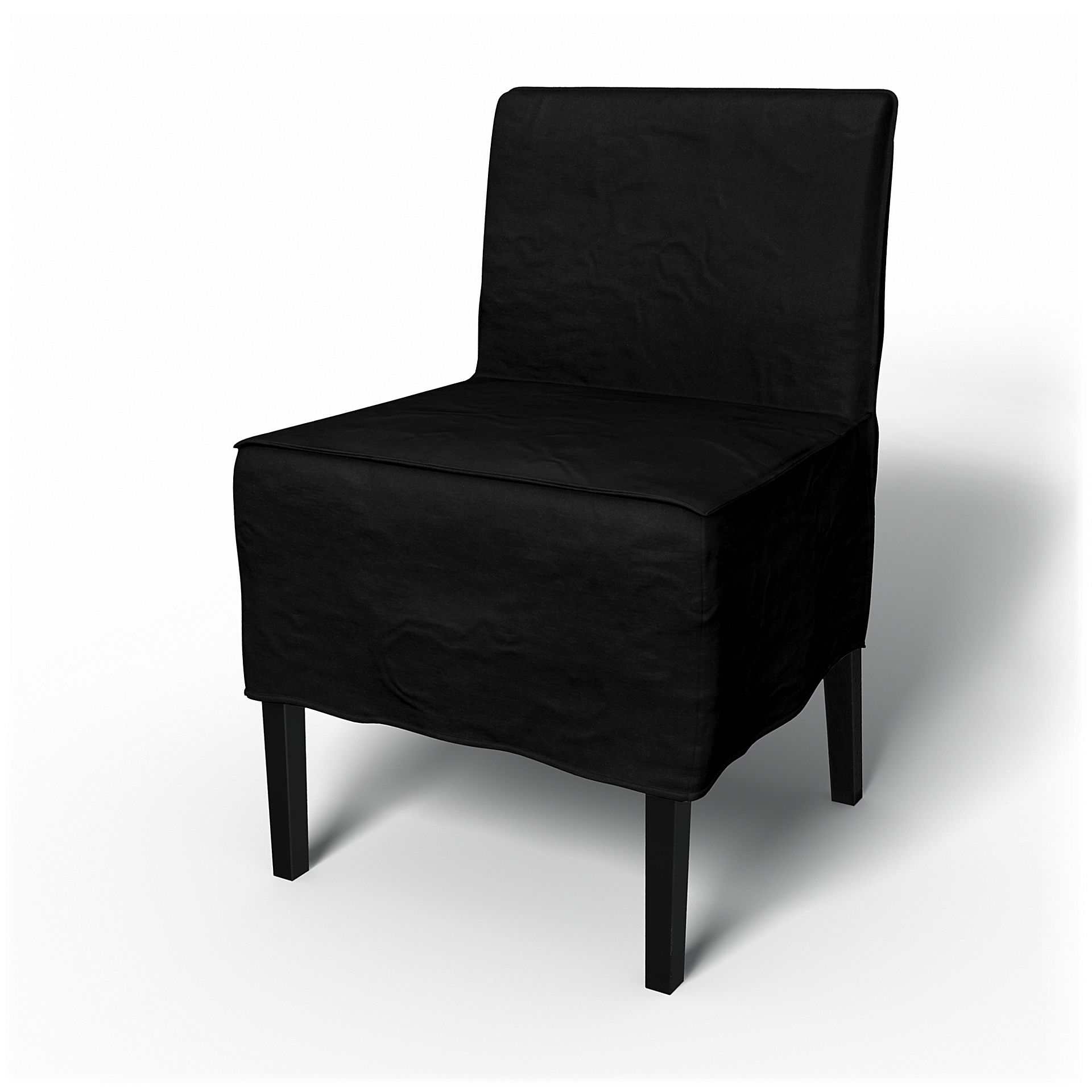 IKEA - Nils Dining Chair Cover, Black, Velvet - Bemz