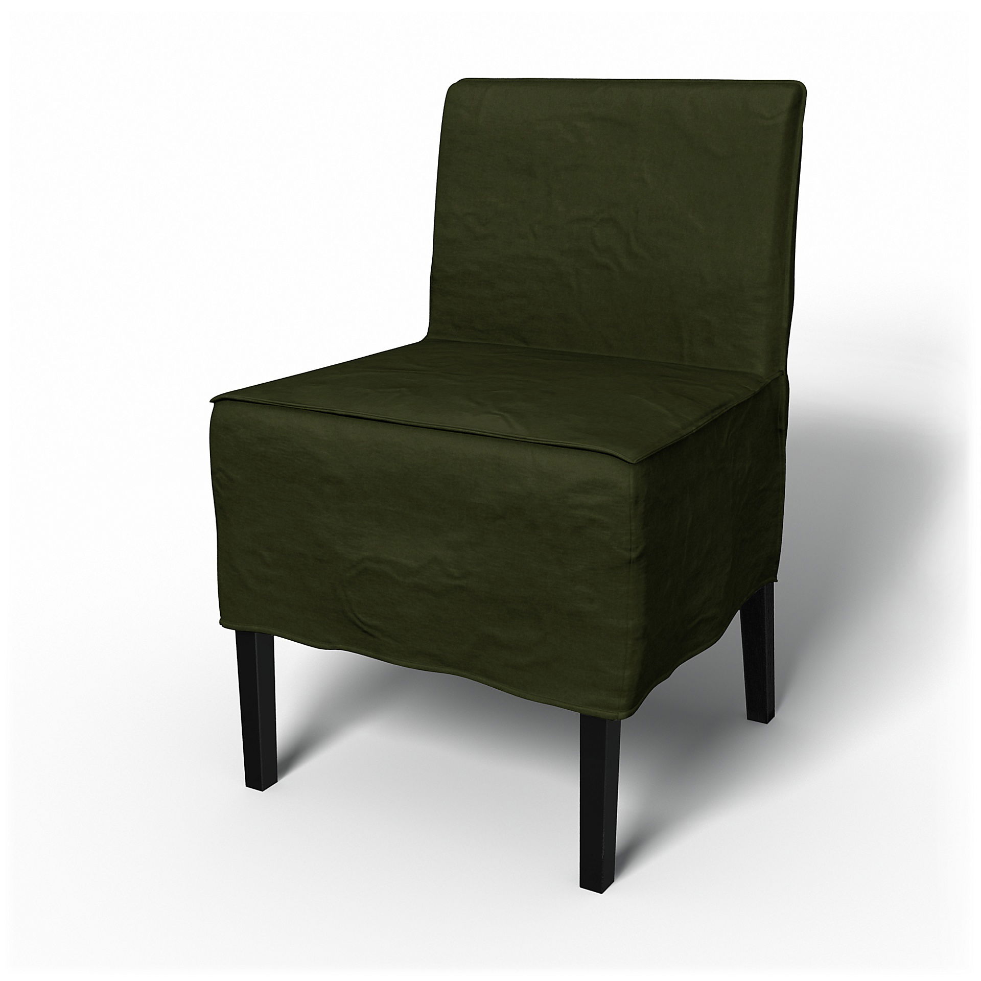 IKEA - Nils Dining Chair Cover, Moss, Velvet - Bemz