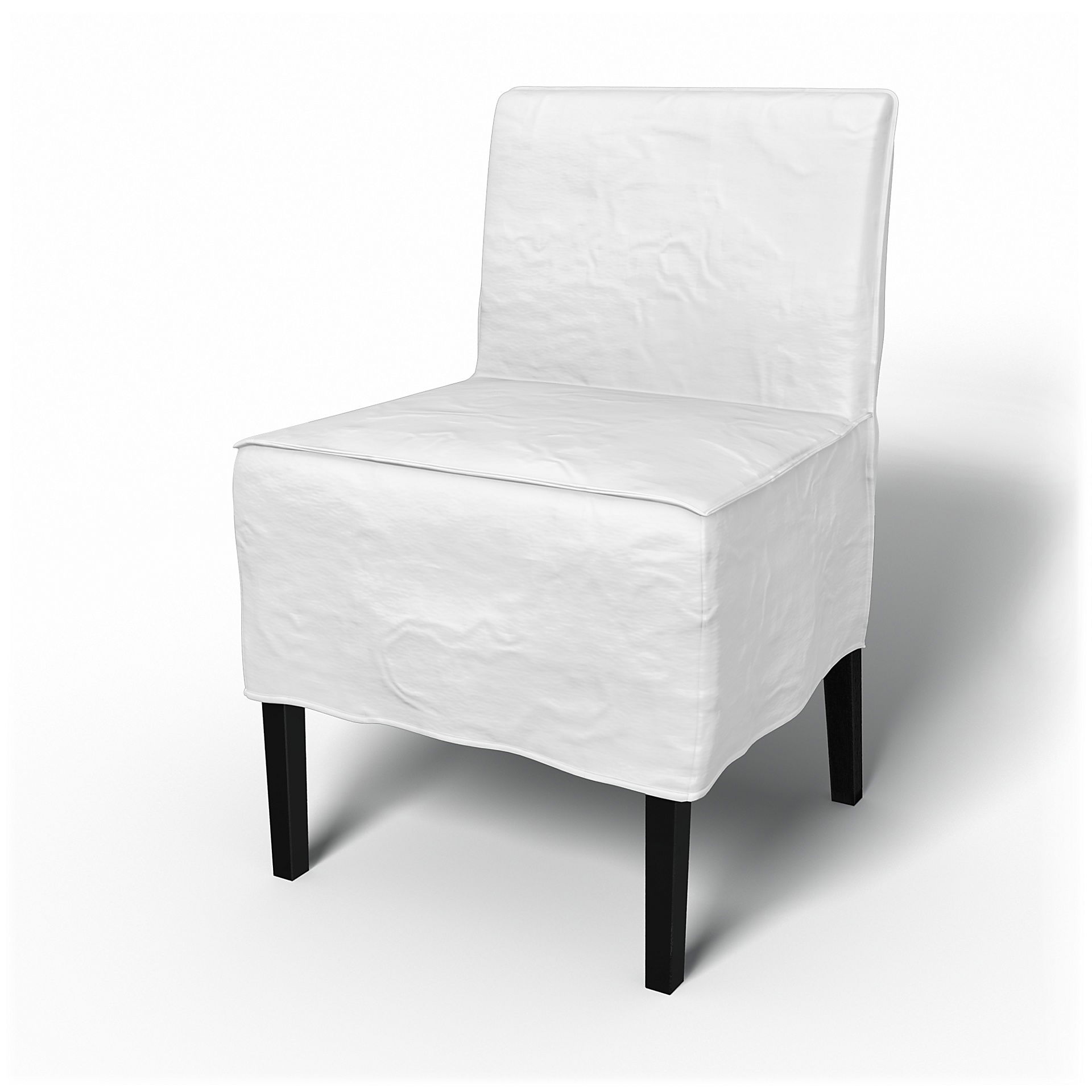 IKEA - Nils Dining Chair Cover, Absolute White, Linen - Bemz