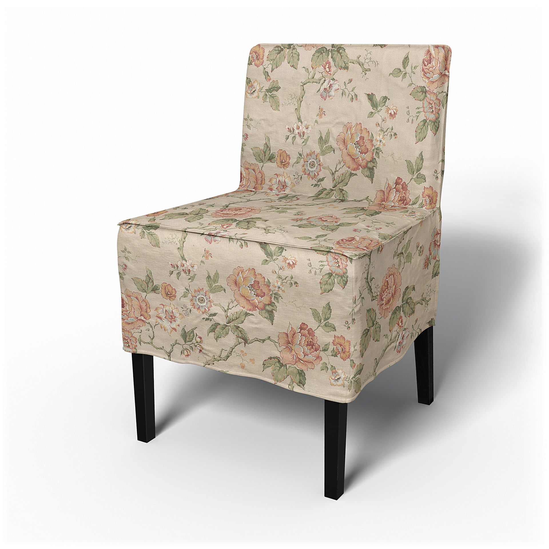 IKEA - Nils Dining Chair Cover, Rosenträd Light, BEMZ x BORÅSTAPETER COLLECTION - Bemz
