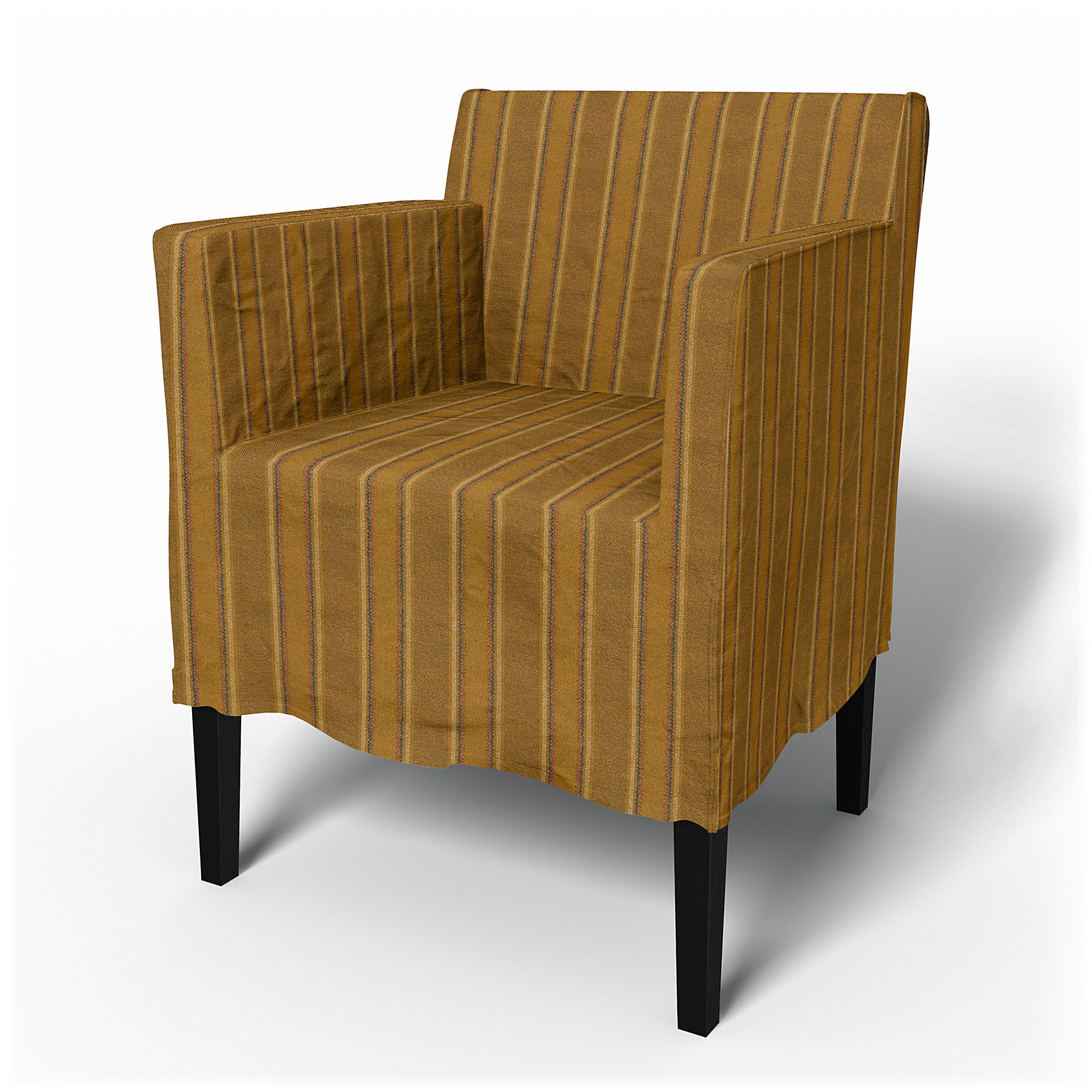 IKEA - Överdrag till Nils karmstol, Mustard Stripe, Bomull - Bemz