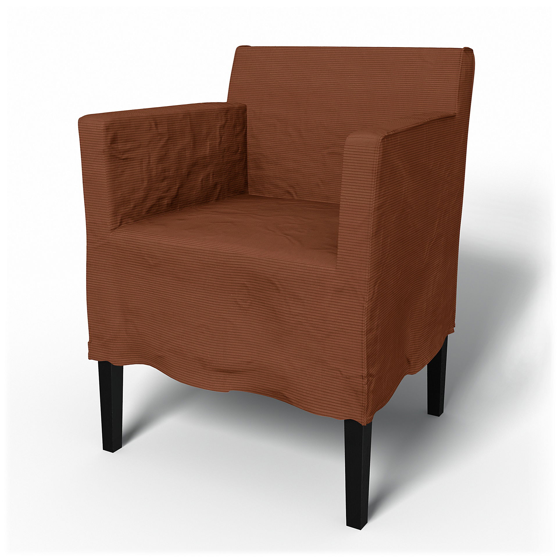 IKEA - Nils Dining Chair with Armrests Cover, Rustic Rouge, Corduroy - Bemz
