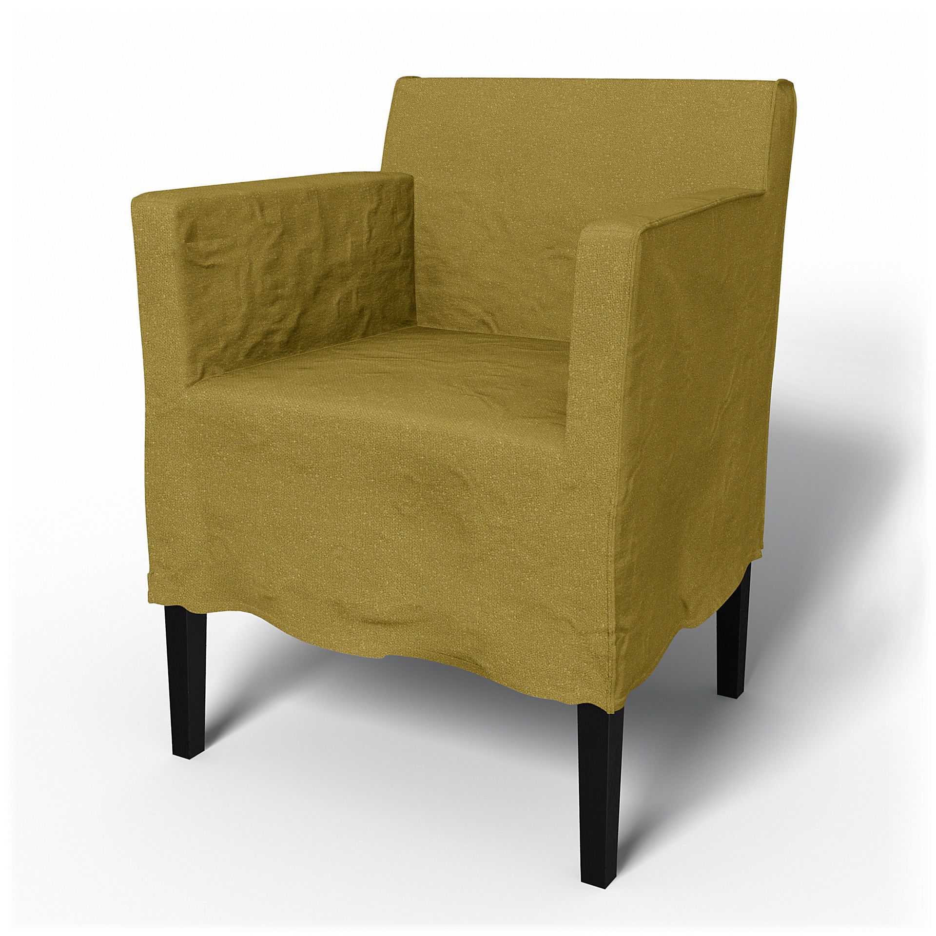 IKEA - Nils Dining Chair with Armrests Cover, Dark Lemon Yellow, Outdoor - Bemz