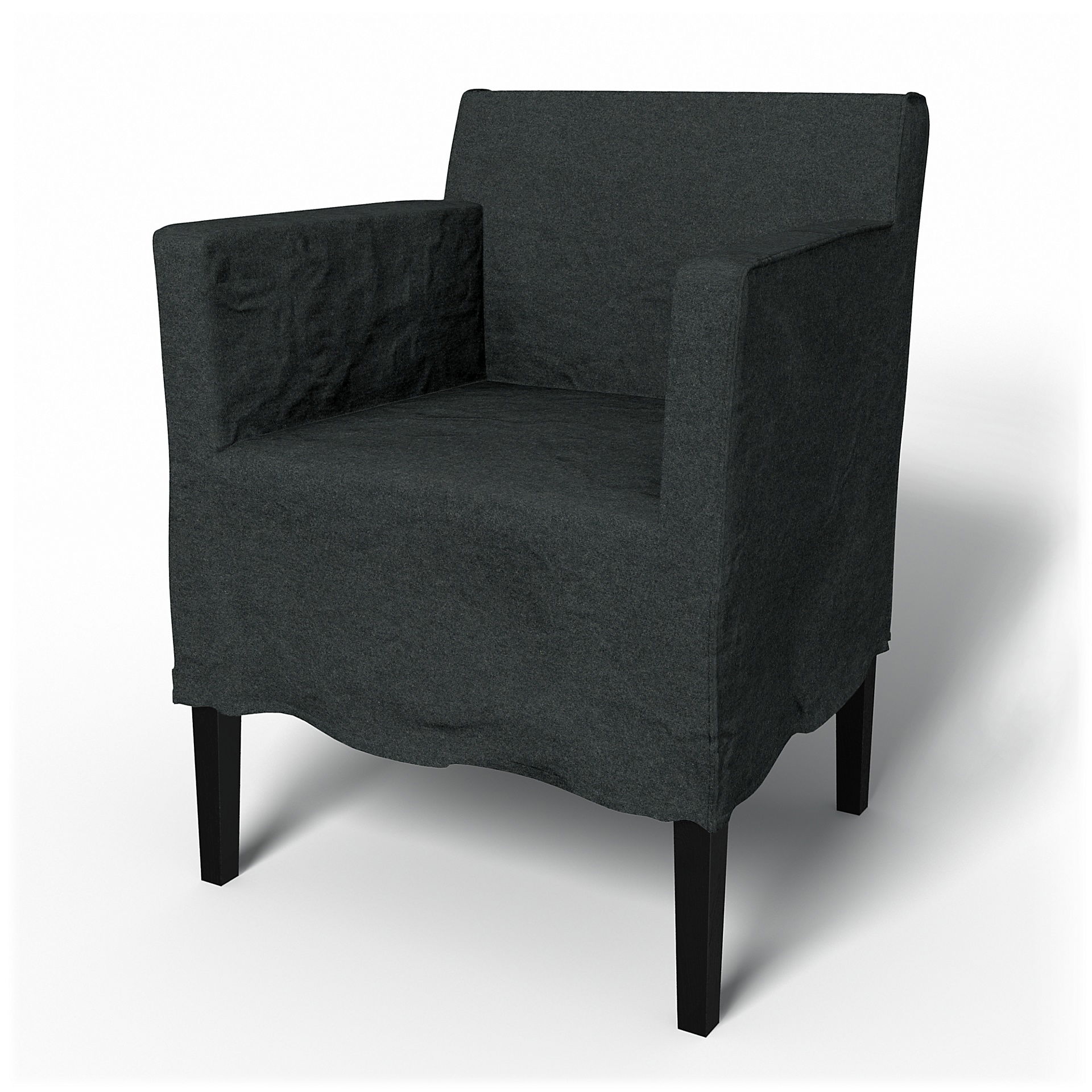 IKEA - Nils Dining Chair with Armrests Cover, Stone, Wool - Bemz