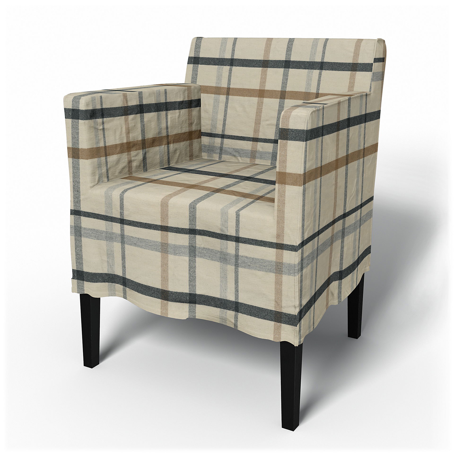 IKEA - Nils Dining Chair with Armrests Cover, Fawn Brown, Wool - Bemz