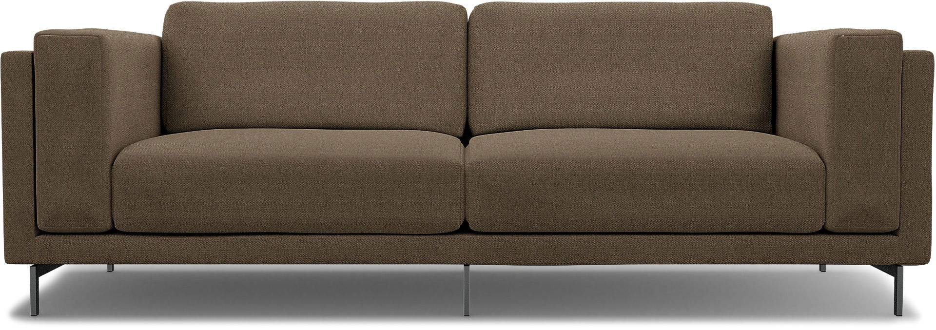 IKEA - Nockeby 3 Seater Sofa Cover, Dark Taupe, Bouclé & Texture - Bemz