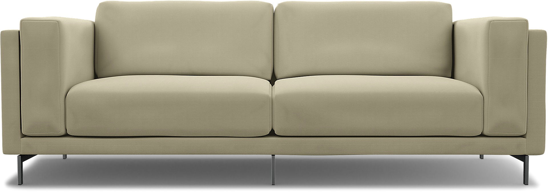 IKEA - Överdrag till Nockeby 3-sitssoffa, Sand Beige, Bomull - Bemz