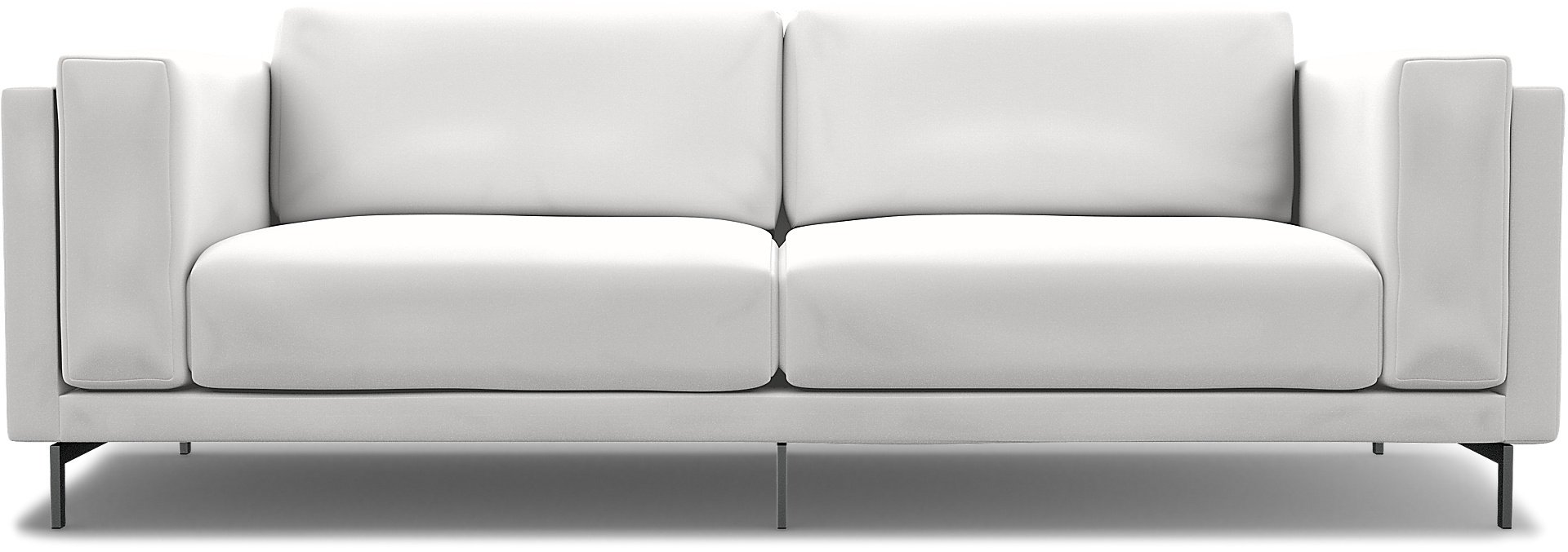 IKEA - Nockeby 3 Seater Sofa Cover, Absolute White, Cotton - Bemz