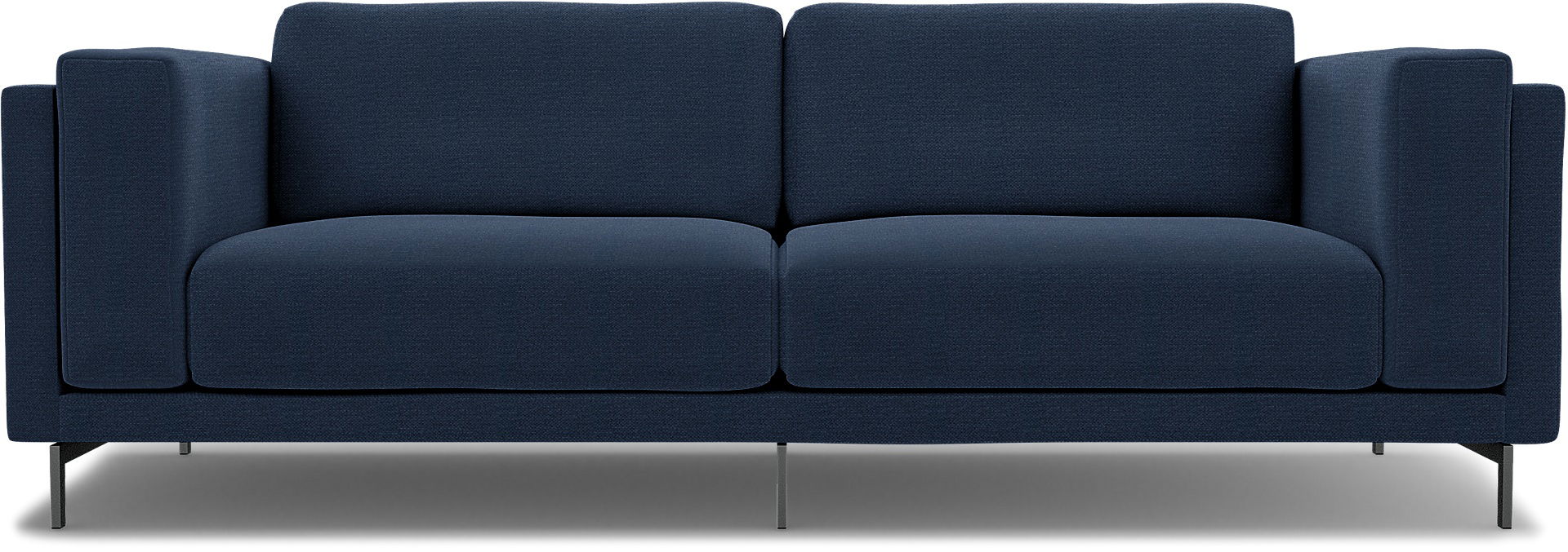 IKEA - Överdrag till Nockeby 3-sitssoffa, Navy Blue, Linne - Bemz