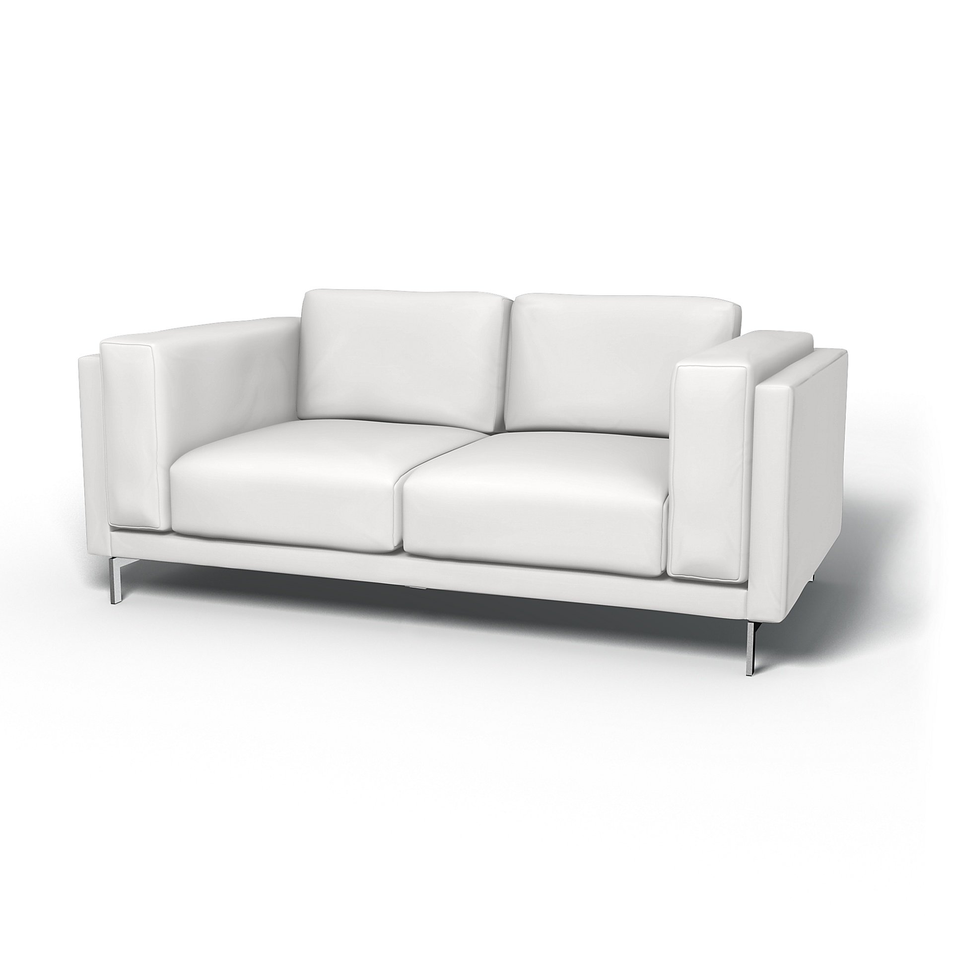 IKEA - Nockeby 2 Seater Sofa Cover, Absolute White, Cotton - Bemz