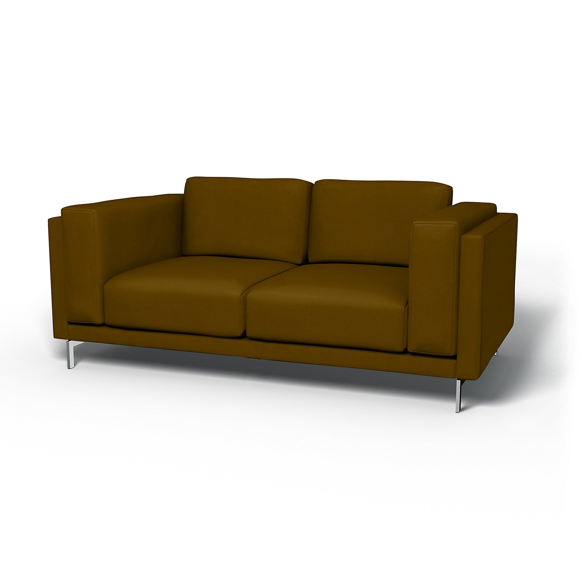 IKEA - Nockeby 2 Seater Sofa Cover, Turmeric, Velvet - Bemz