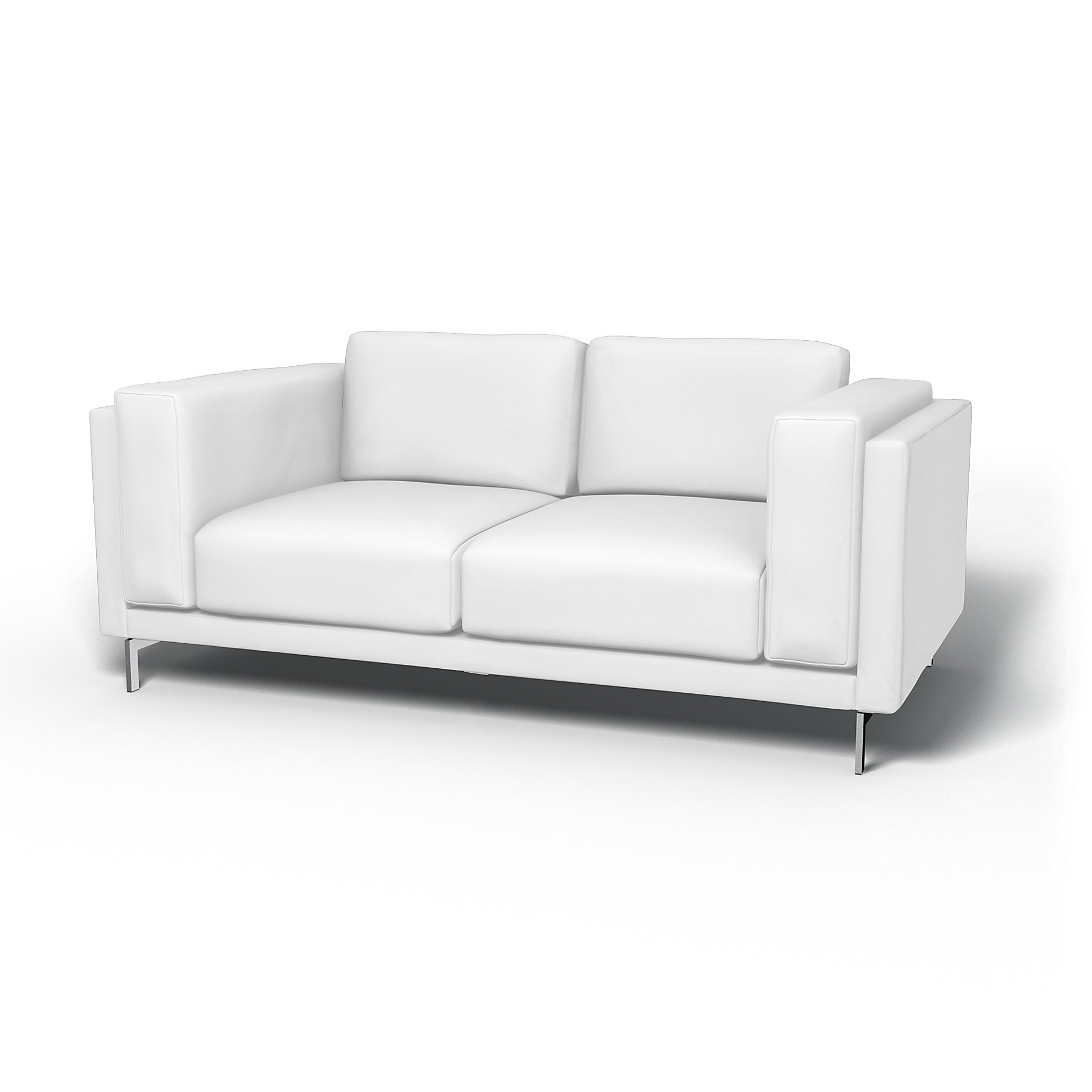 IKEA - Nockeby 2 Seater Sofa Cover, Absolute White, Linen - Bemz